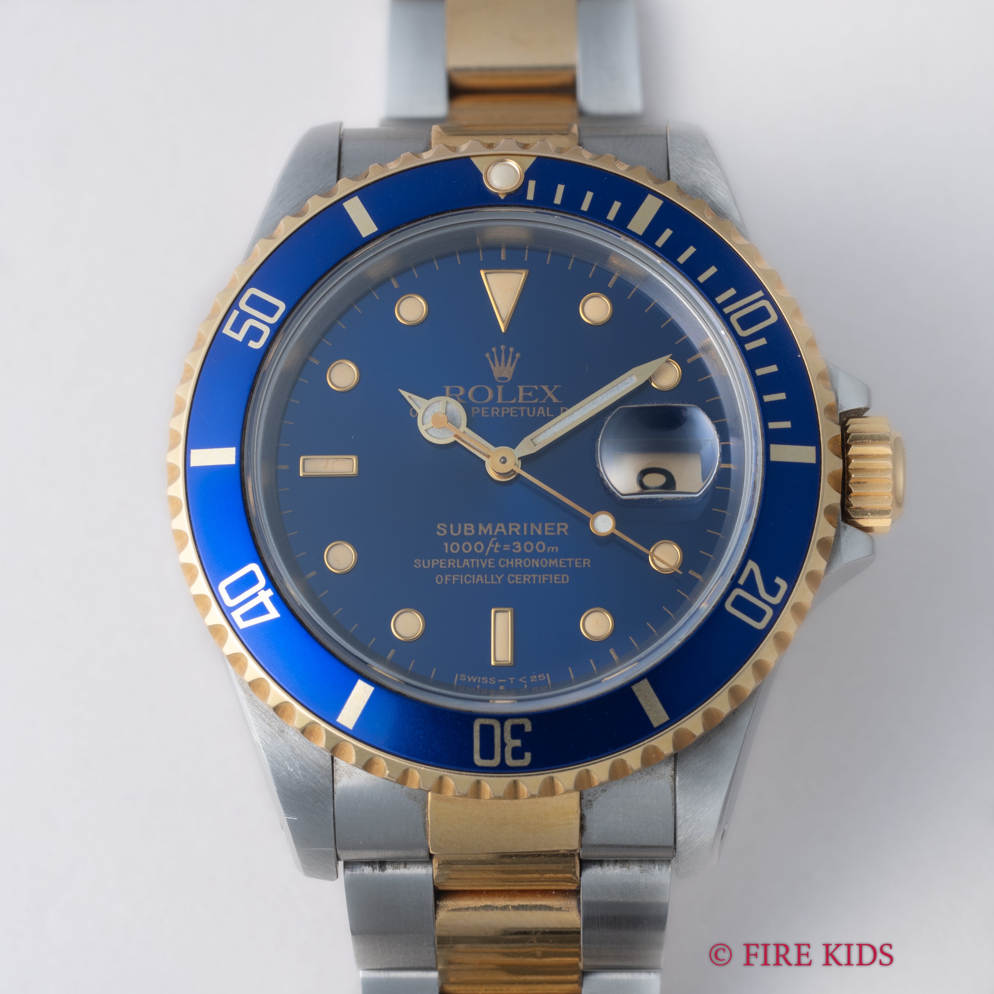 ロレックス 青サブマリーナー 1991年製 Ref.16613 コンビ 青サブ ギャラ、タグ付き