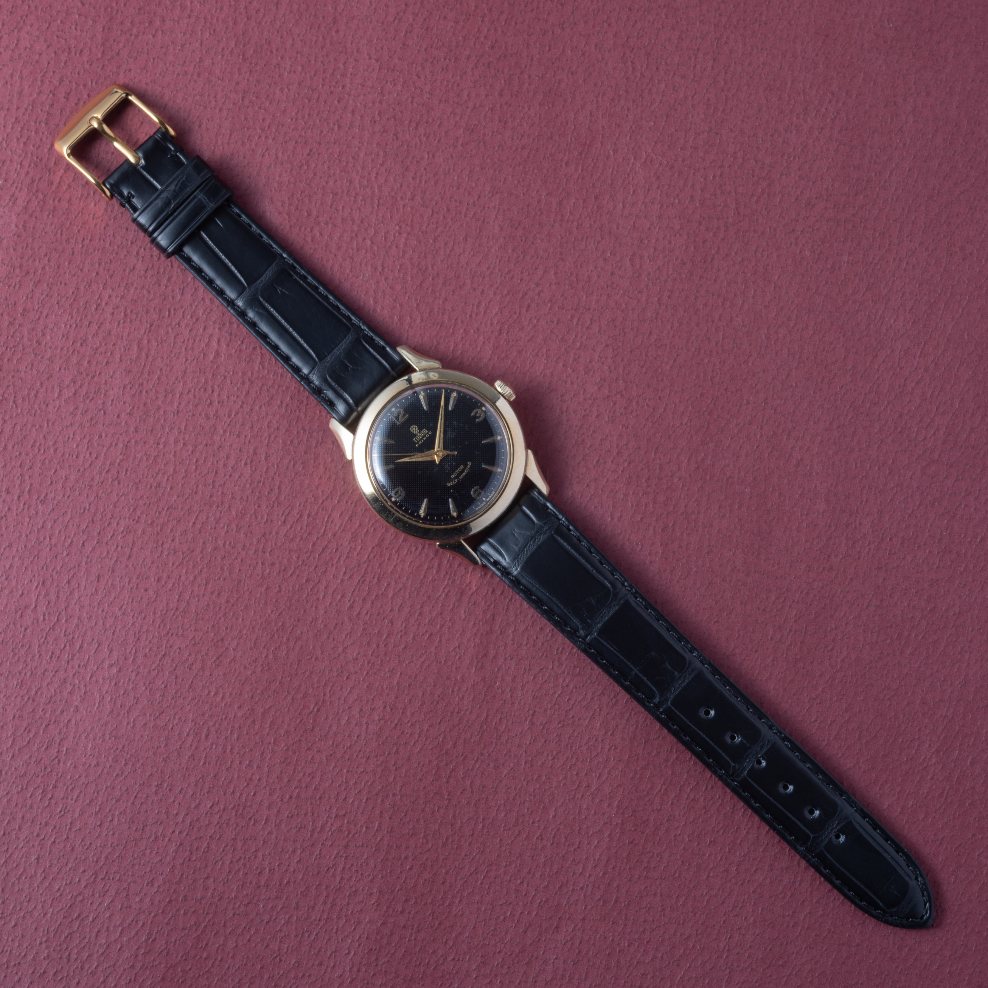 チューダー プリンス 1950年代製 Ref.2109 自動巻き 10K金張り ブラックギョーシェダイヤル