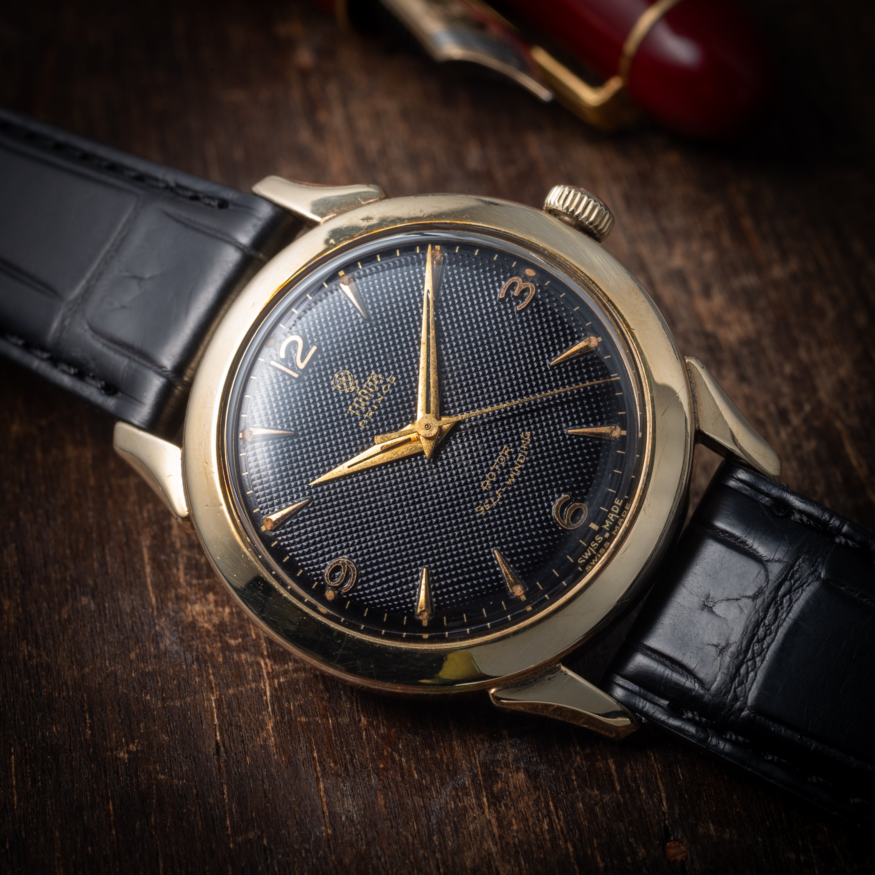 チューダー プリンス 1950年代製 Ref.2109 自動巻き 10K金張り ブラックギョーシェダイヤル