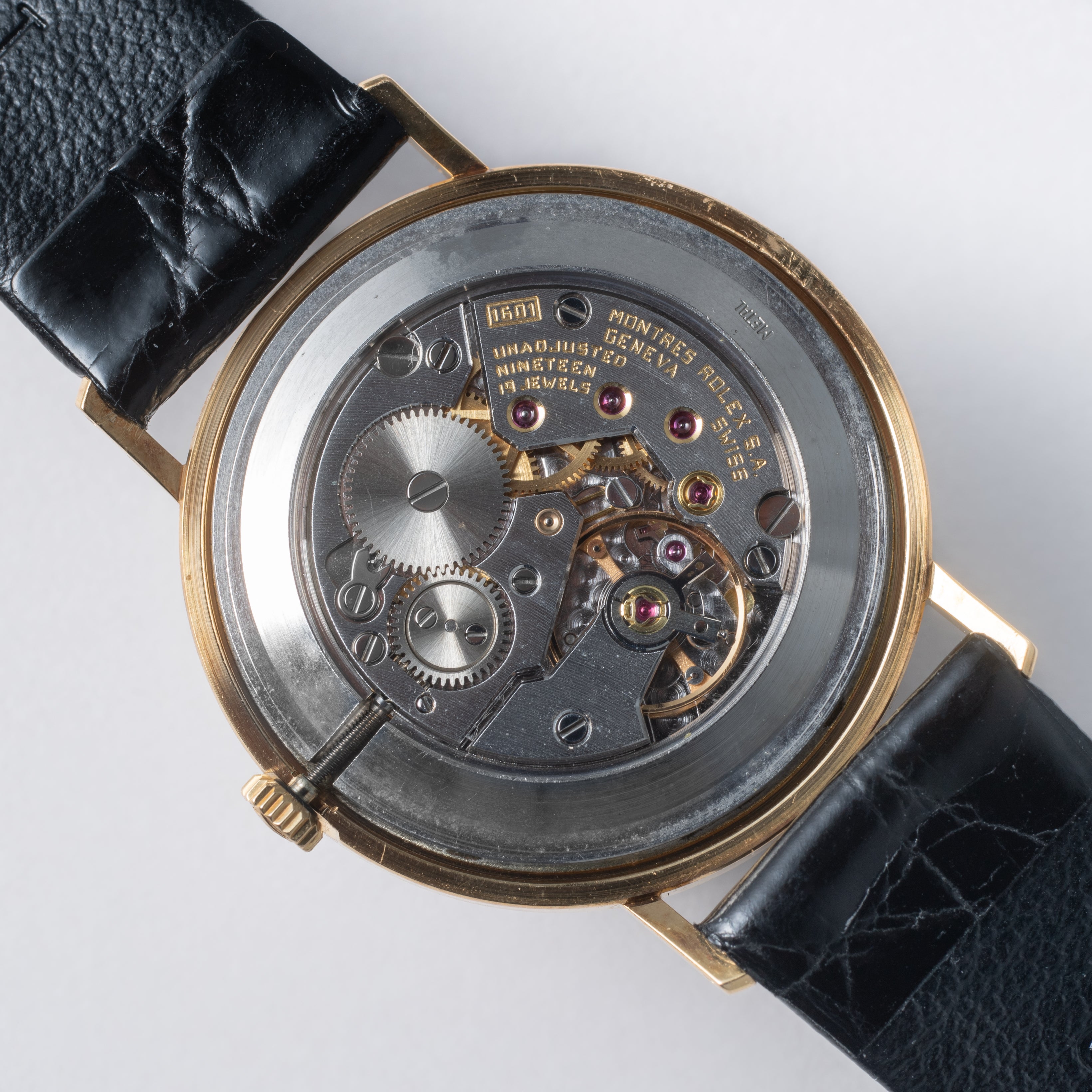 ロレックス チェリーニ 1981年製 Ref.4112 18金無垢ラウンドケース 純正金無垢尾錠付き