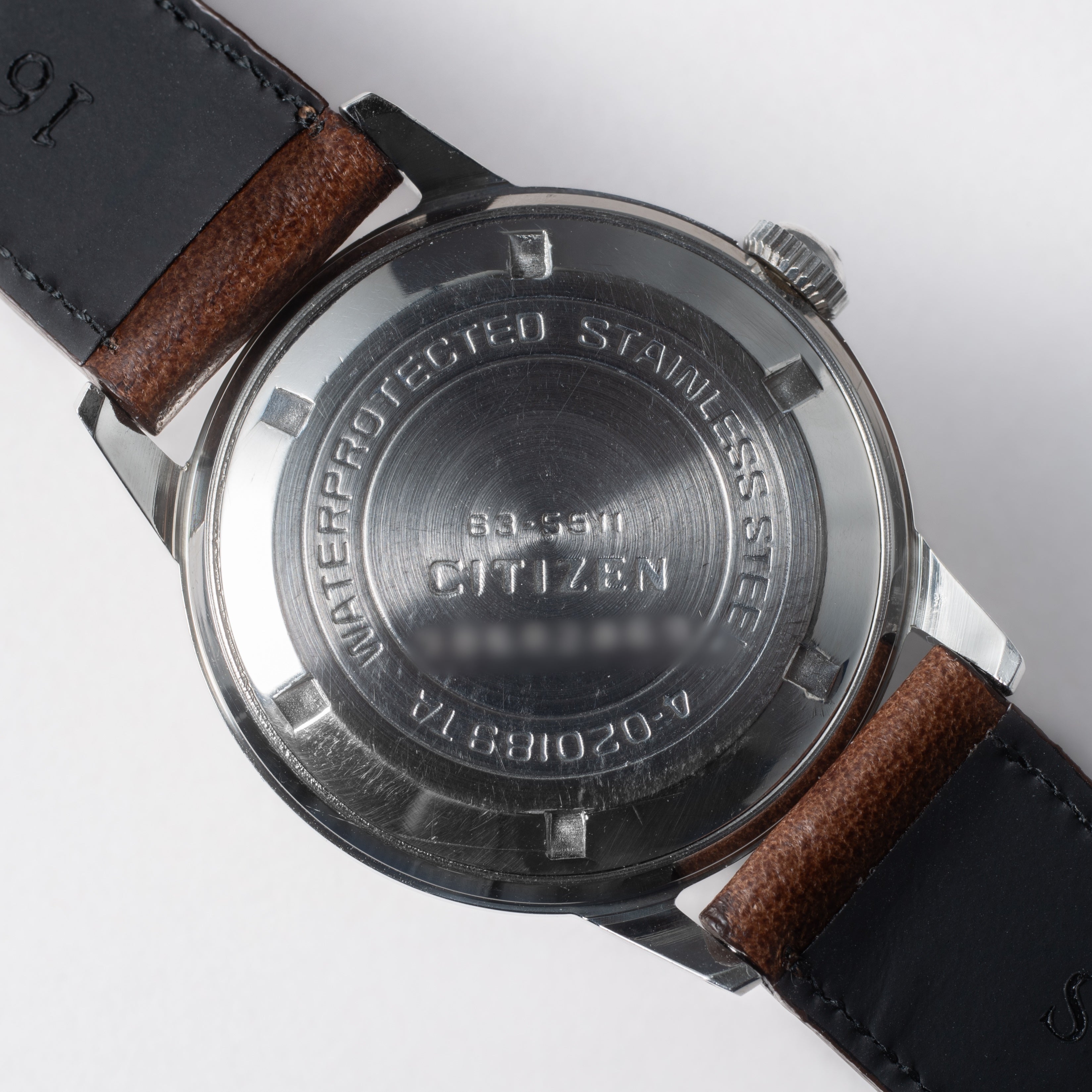 シチズン 輸出モデル 防水ラウンドケース 1969年製 Ref.4-020189TA グレーダイヤル 手巻き