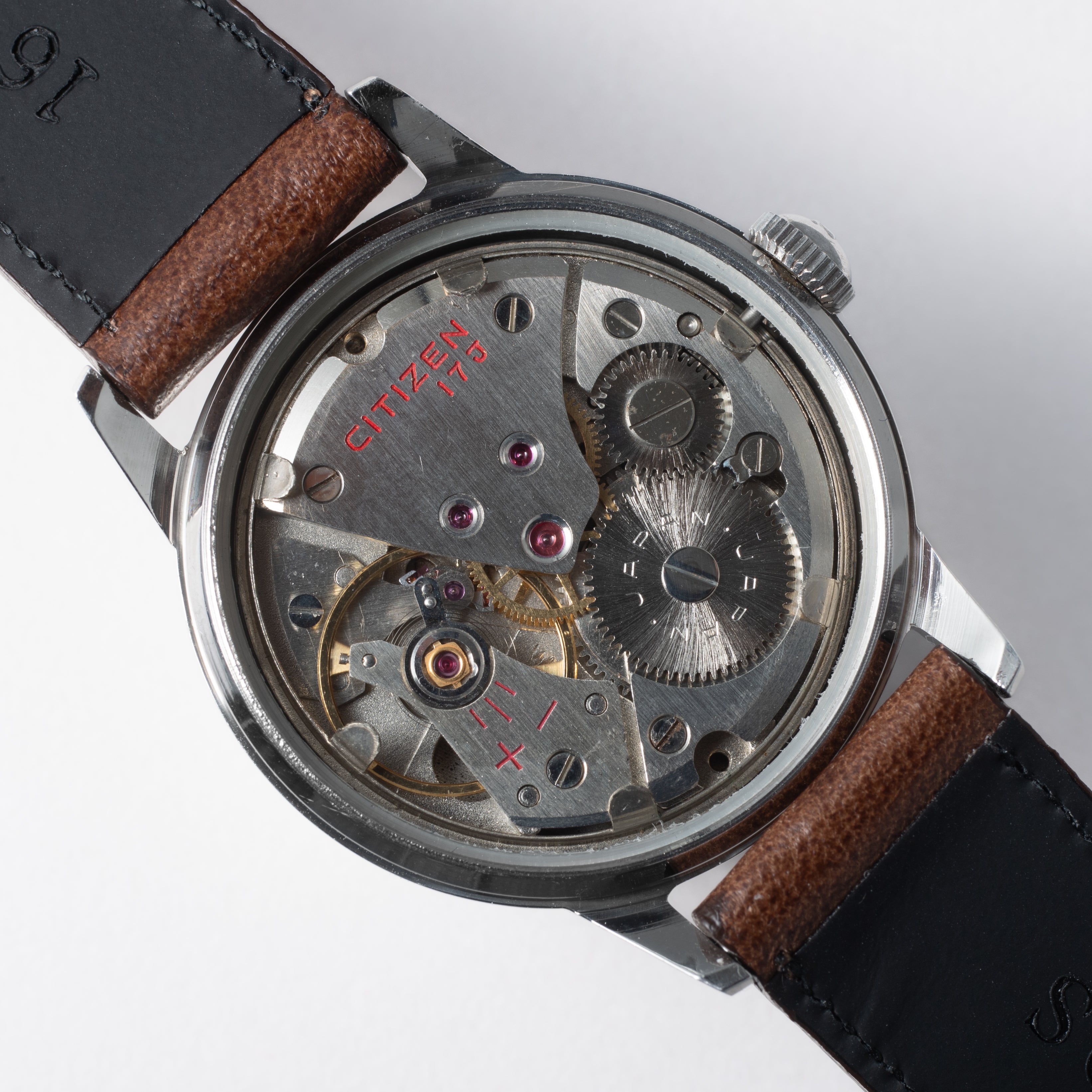 シチズン 輸出モデル 防水ラウンドケース 1969年製 Ref.4-020189TA グレーダイヤル 手巻き