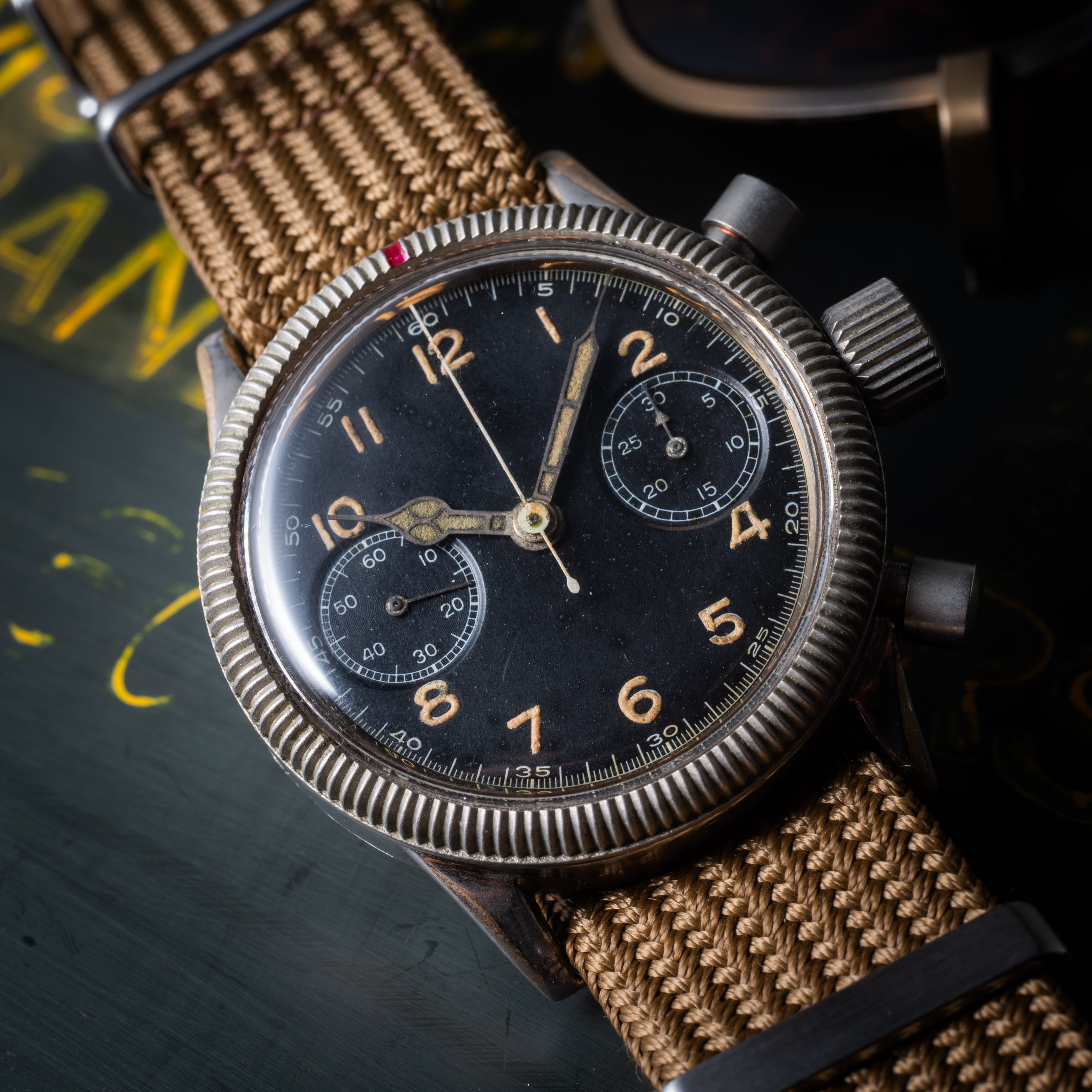 グラスヒュッテ チュチマ フリーガークロノ ドイツ空軍 手巻 Cal.59