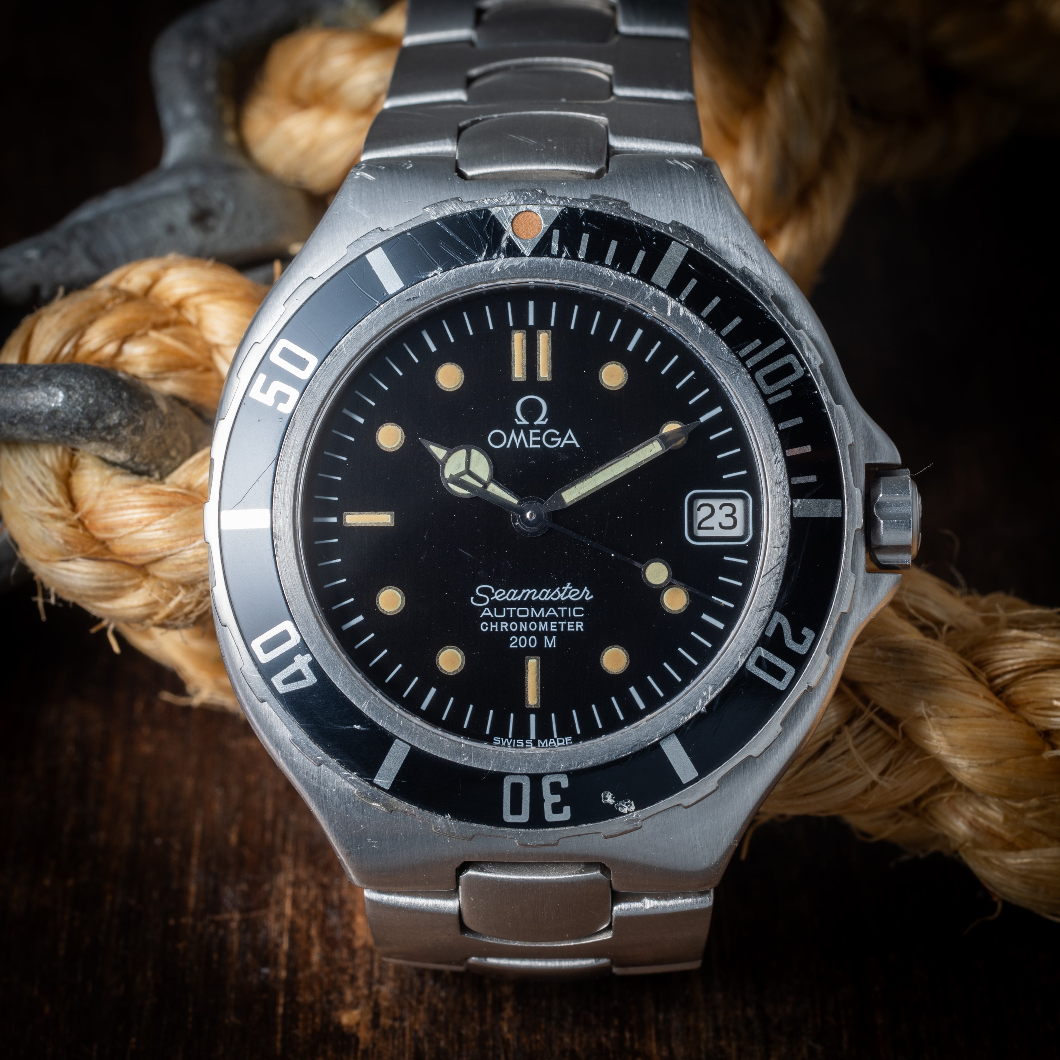 オメガ シーマスター200m プレボンド36㎜ 1988年製 自動巻き ジェンタデザイン