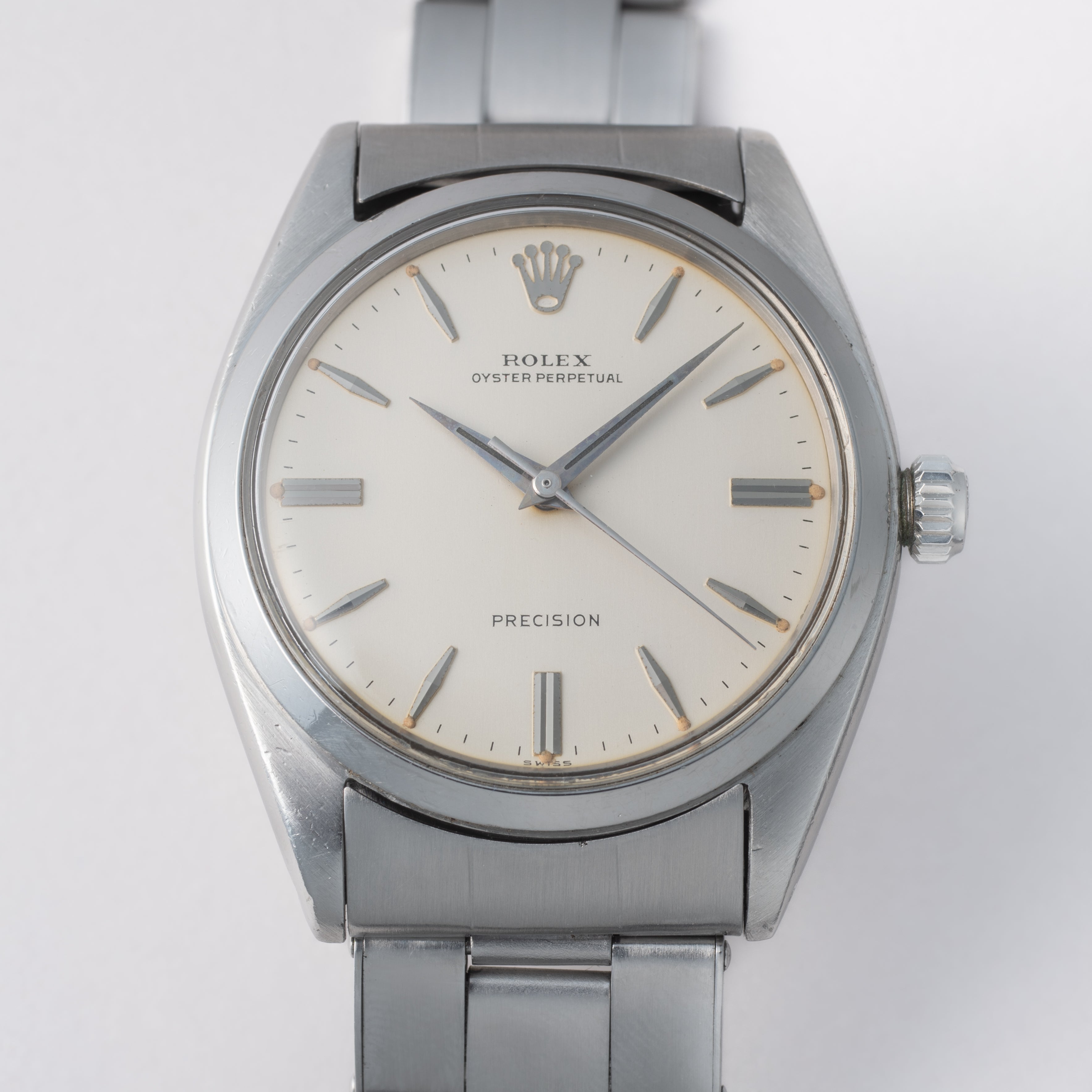 ロレックス オイスターパーペチュアル 1961年製 Ref.6558 ホワイトミラーダイヤル