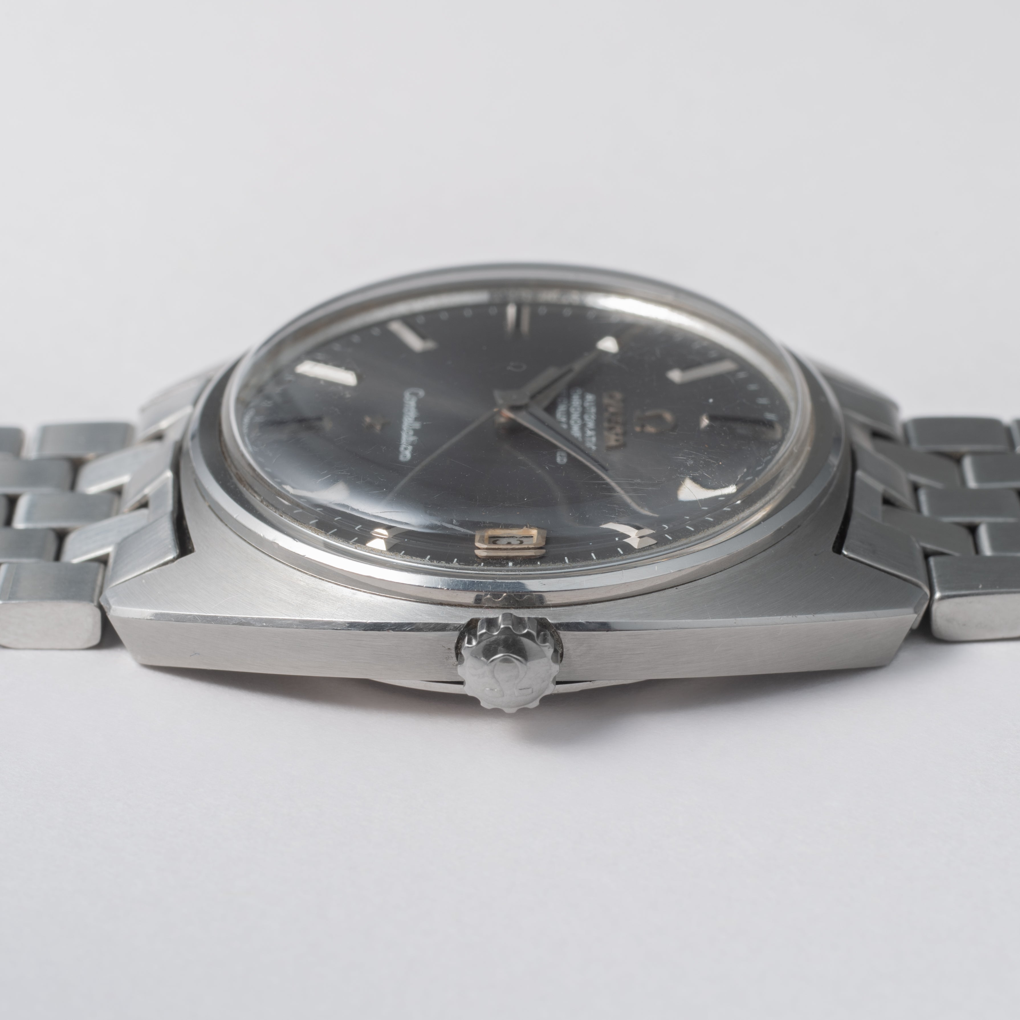 オメガ コンステレーション 1966年製 ジェンタ初期型 Ref.ST168.017 ドーフィンハンド グレーダイヤル 純正ブレス