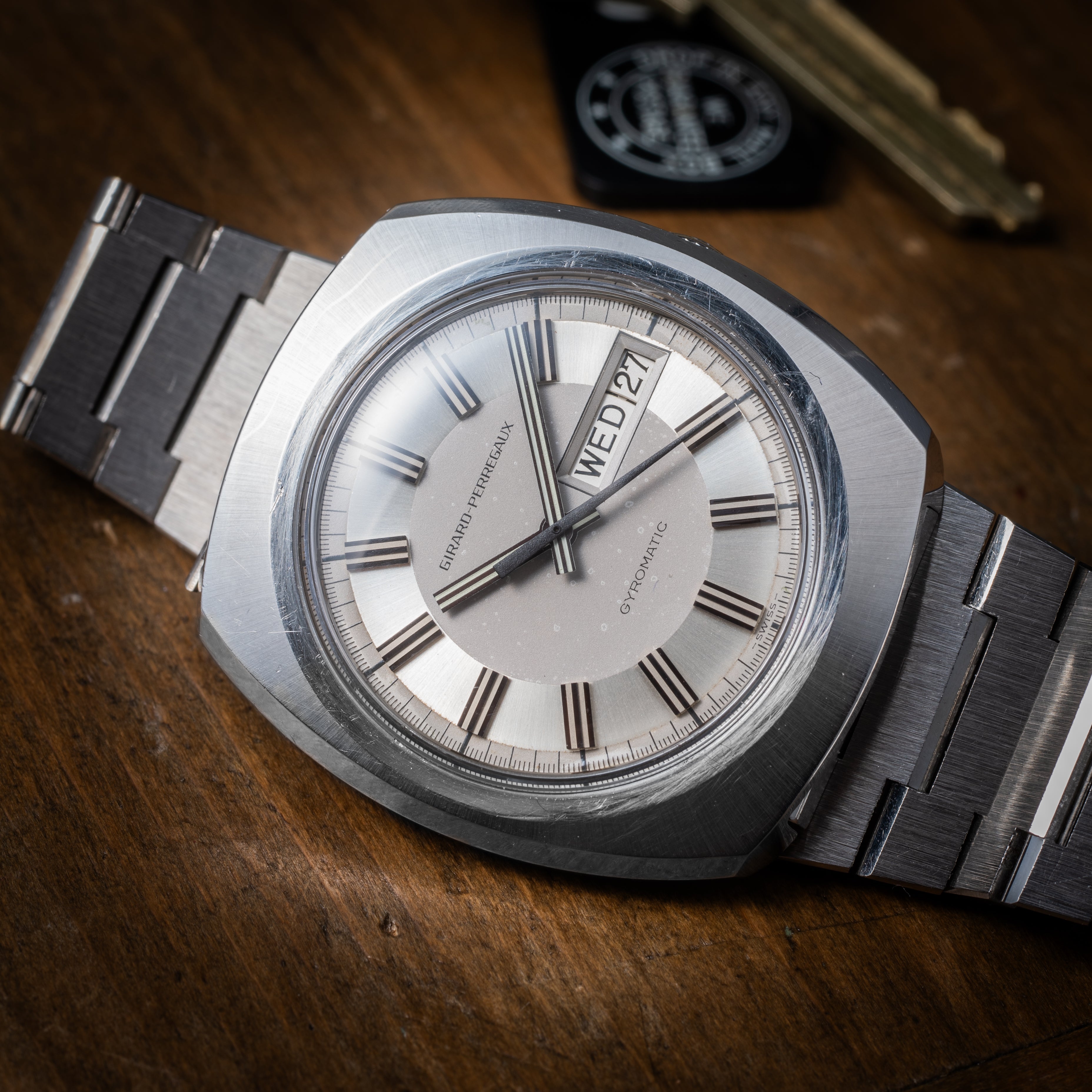 ジラール・ペルゴ ジャイロマチック 1970年代製 Ref.9313GA ブレス付