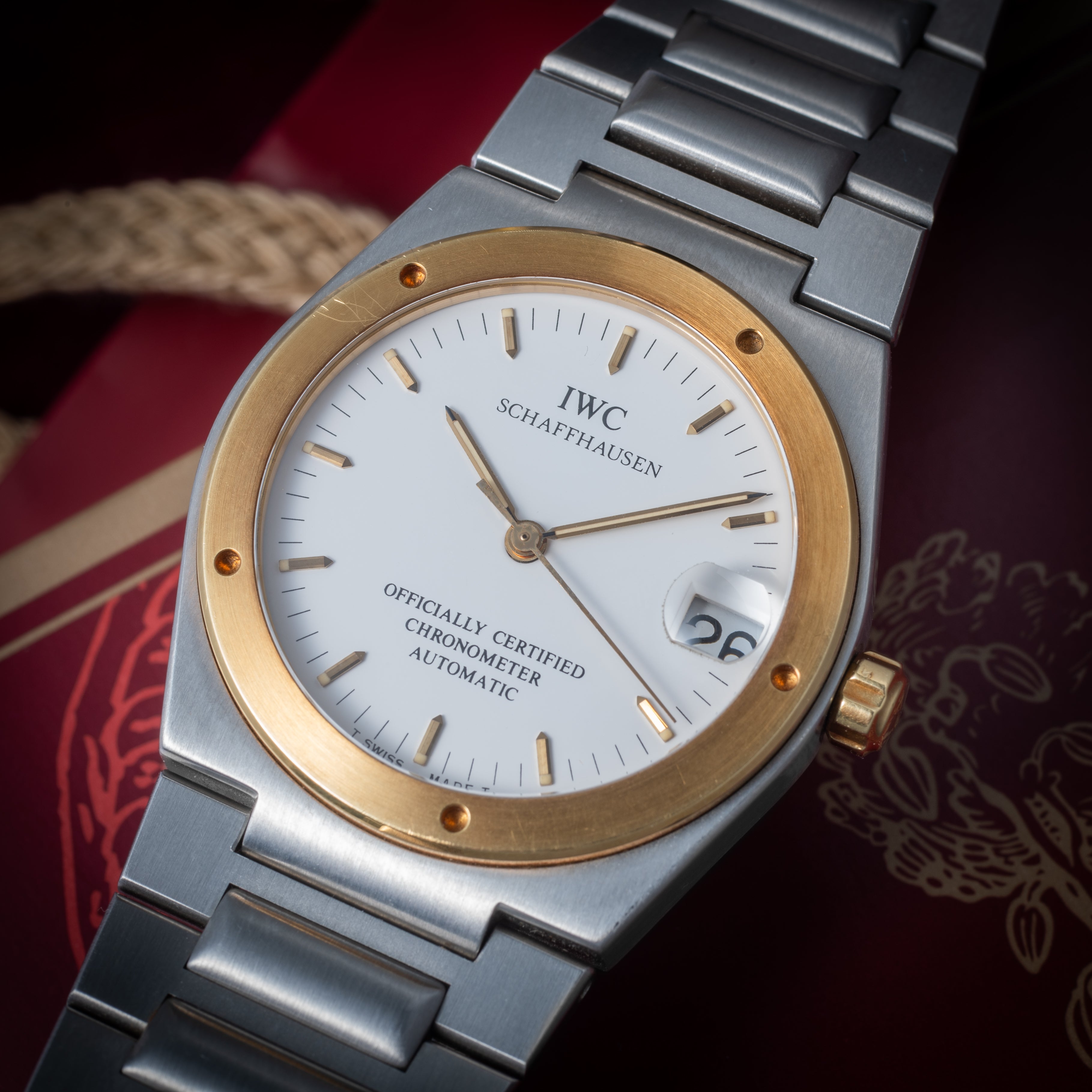 IWC インヂュニア 1993年製 Ref.3521 コンビ ジェンタデザイン 耐磁時計 自動巻きクロノメーター