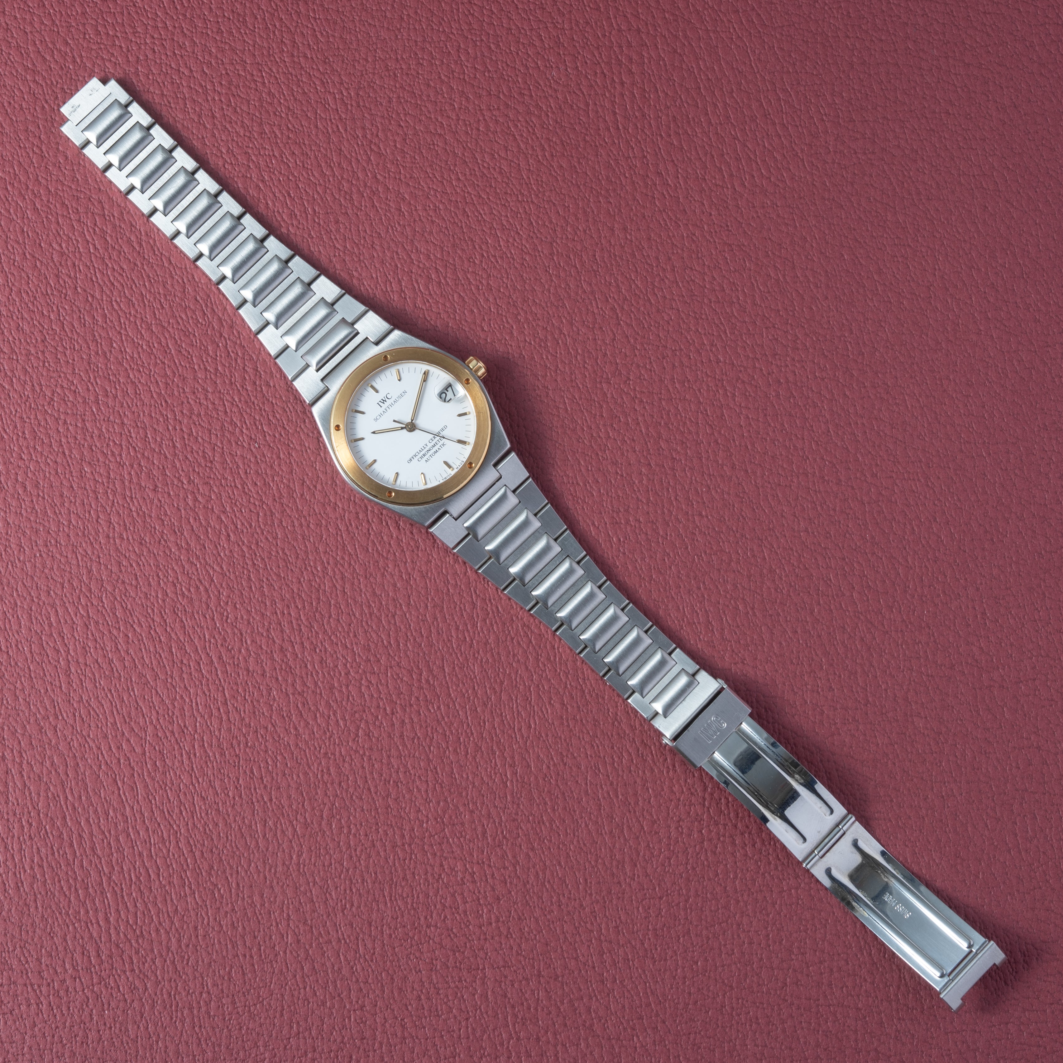 IWC インヂュニア 1993年製 Ref.3521 コンビ ジェンタデザイン 耐磁時計 自動巻きクロノメーター