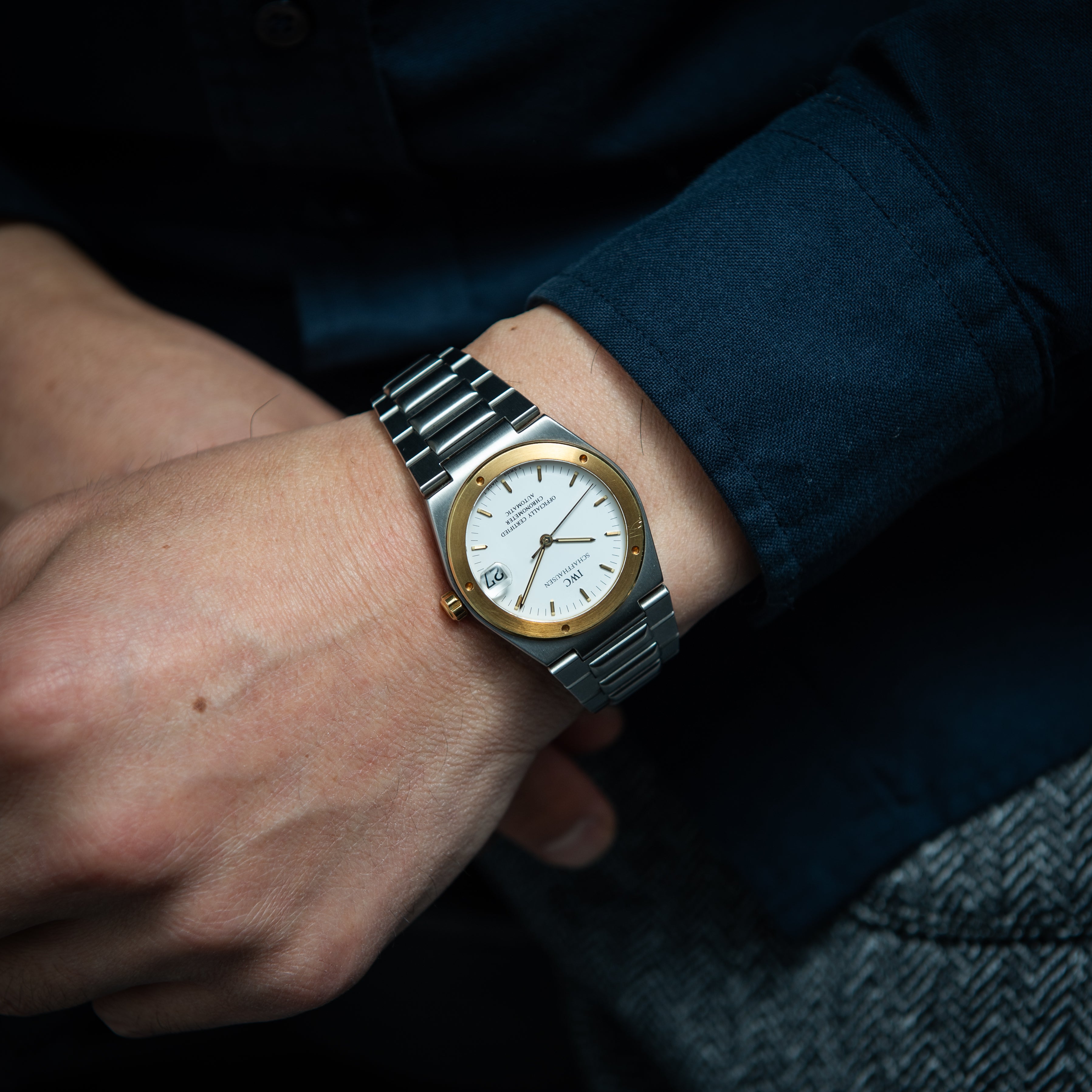 IWC インヂュニア 1993年製 Ref.3521 コンビ ジェンタデザイン 耐磁時計 自動巻きクロノメーター