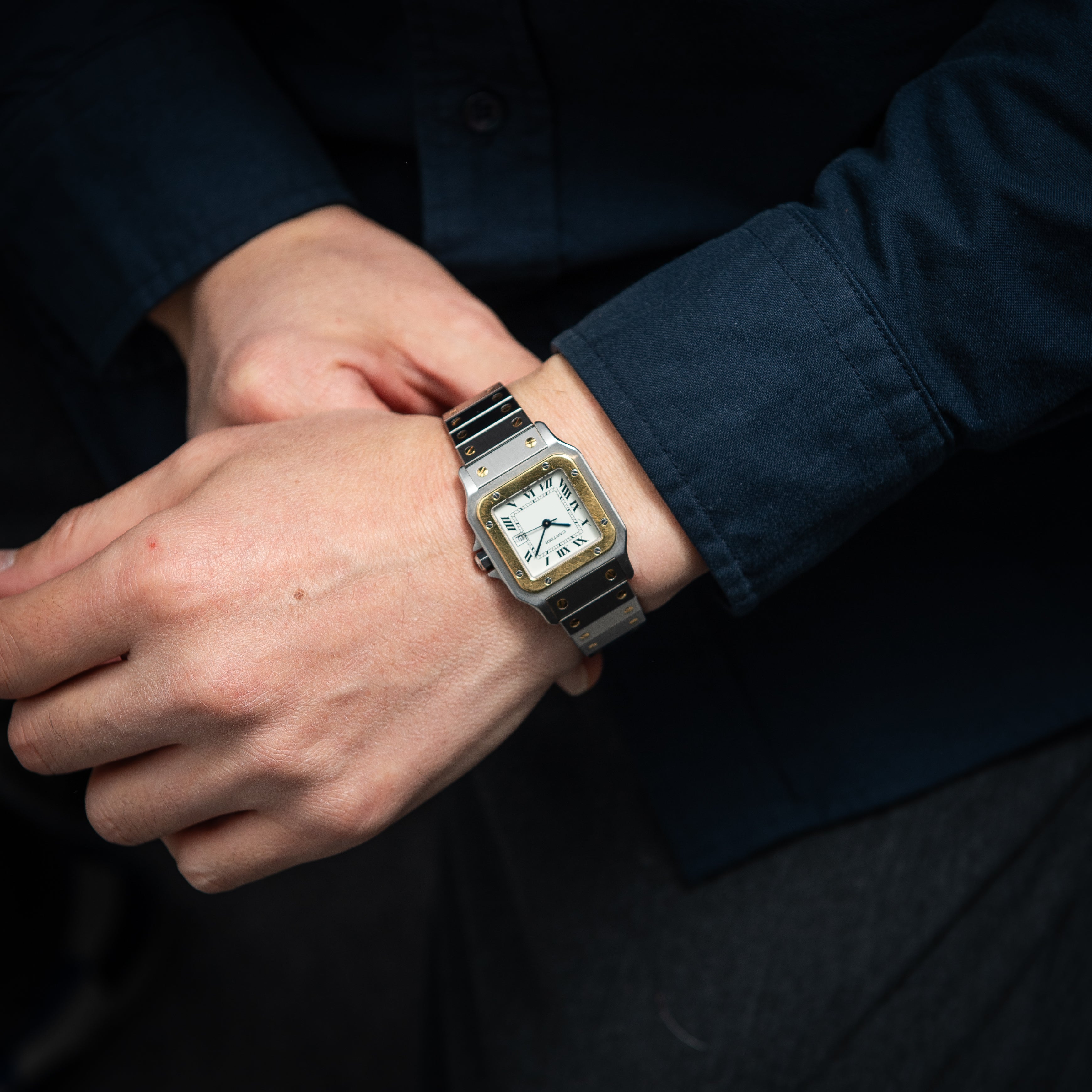 カルティエ サントス LMサイズ コンビ 自動巻き 1980年代製 Ref.2961