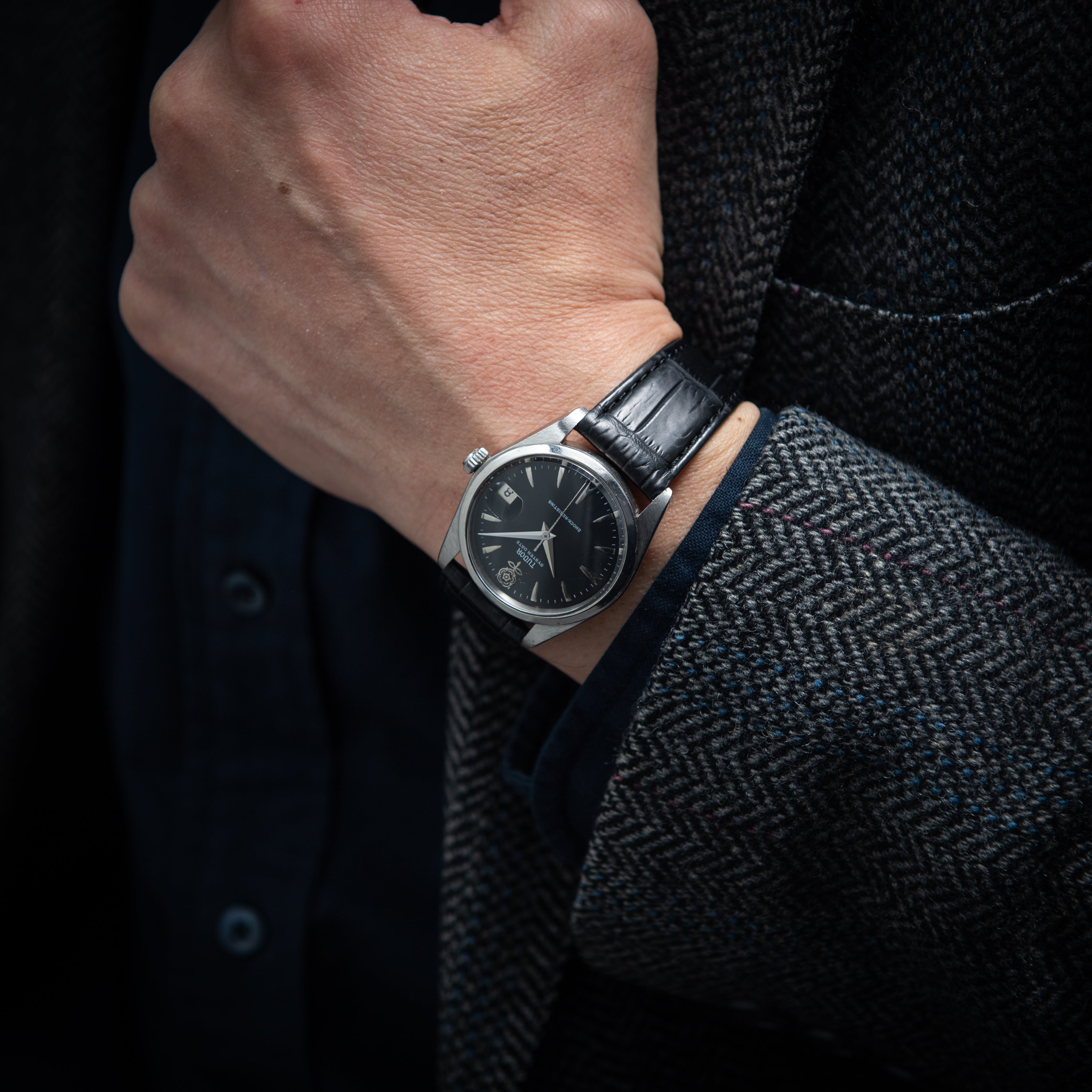 チューダー デカバラ 1959年製 Ref.7934 オイスターデイト 手巻き BKリダン 王冠リューズ