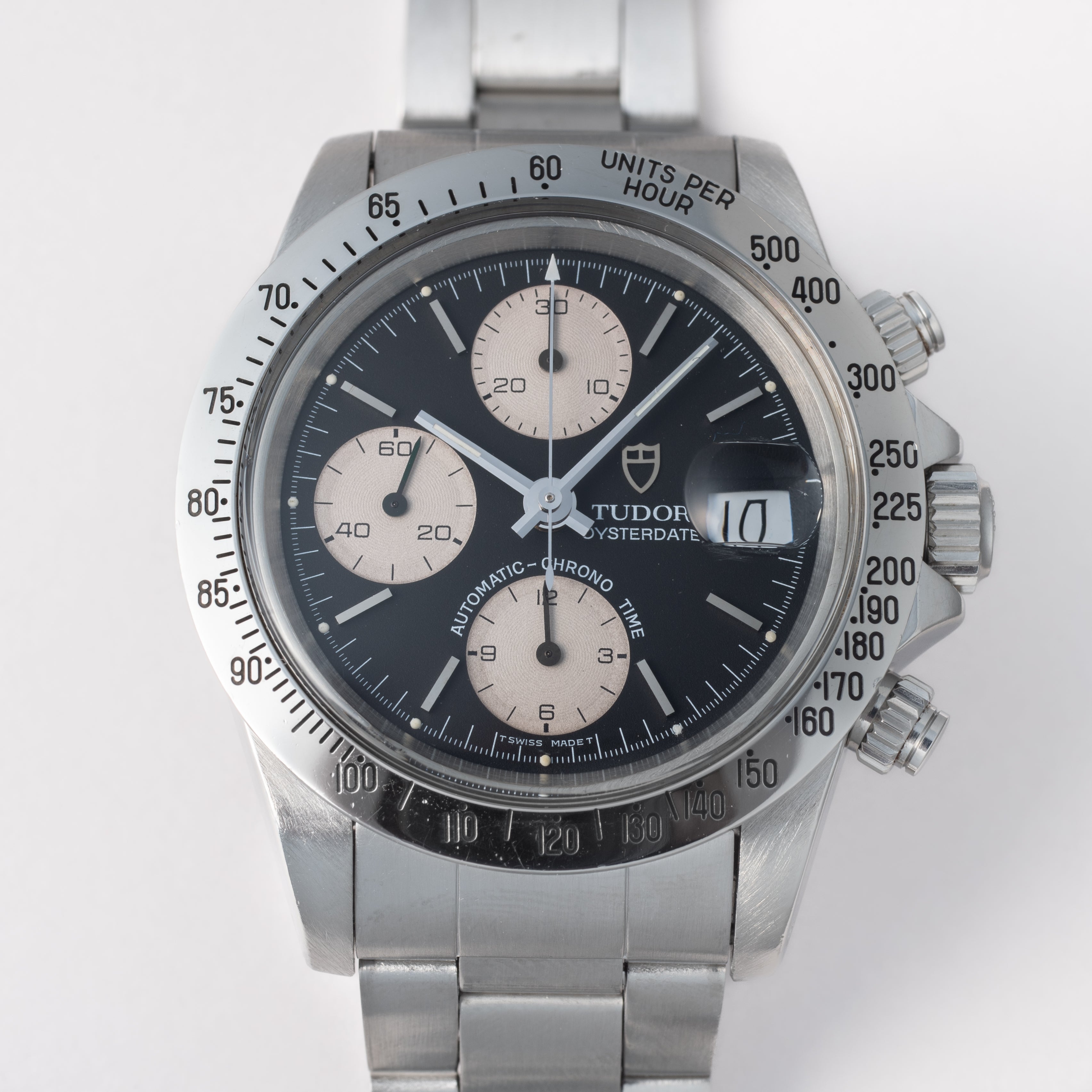 チューダー クロノタイム Ref.79180 逆パンダダイヤル ビックブロック 修理明細付き