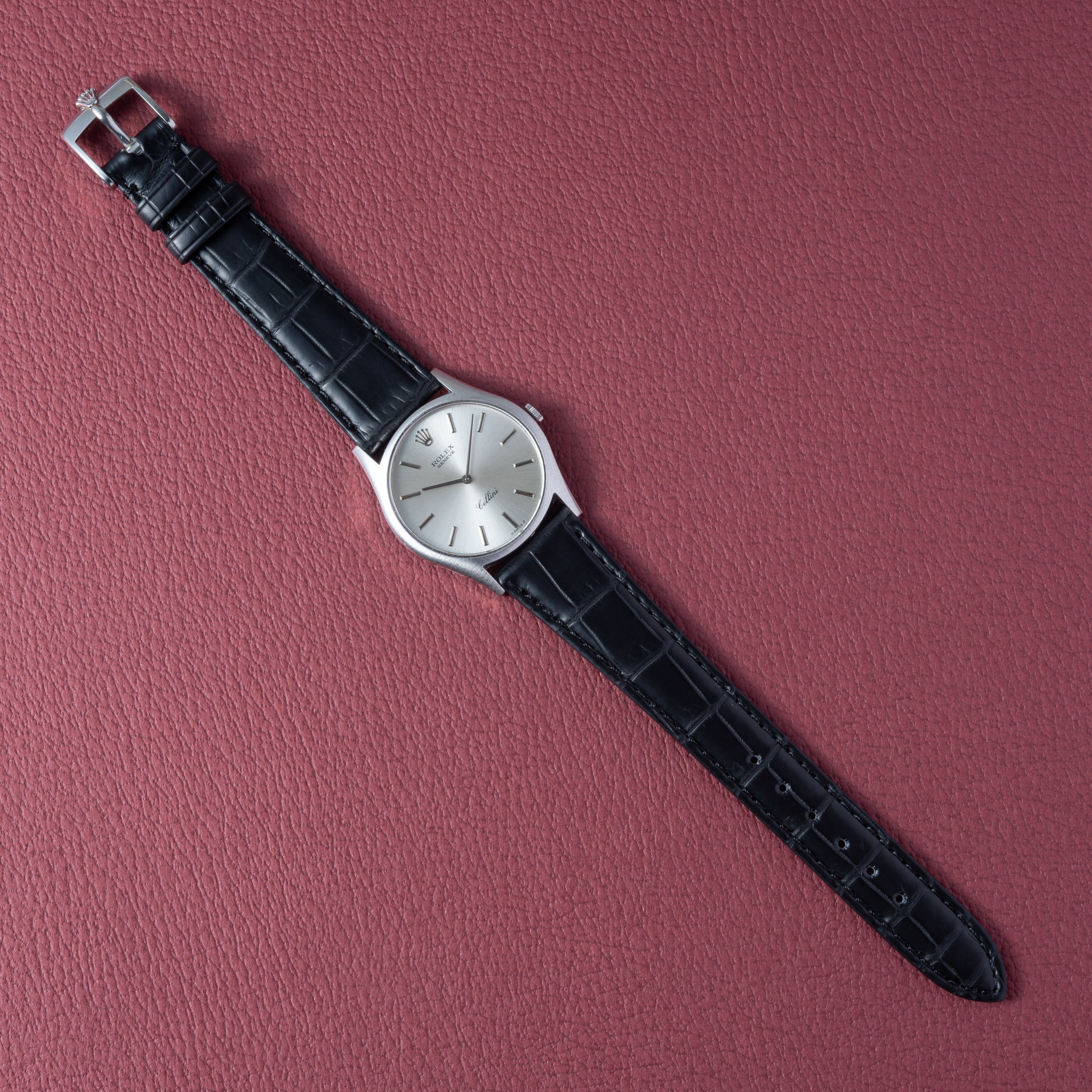 ロレックス チェリーニ 1973年製 Ref.3804 18金無垢WG 純正SS尾錠付き