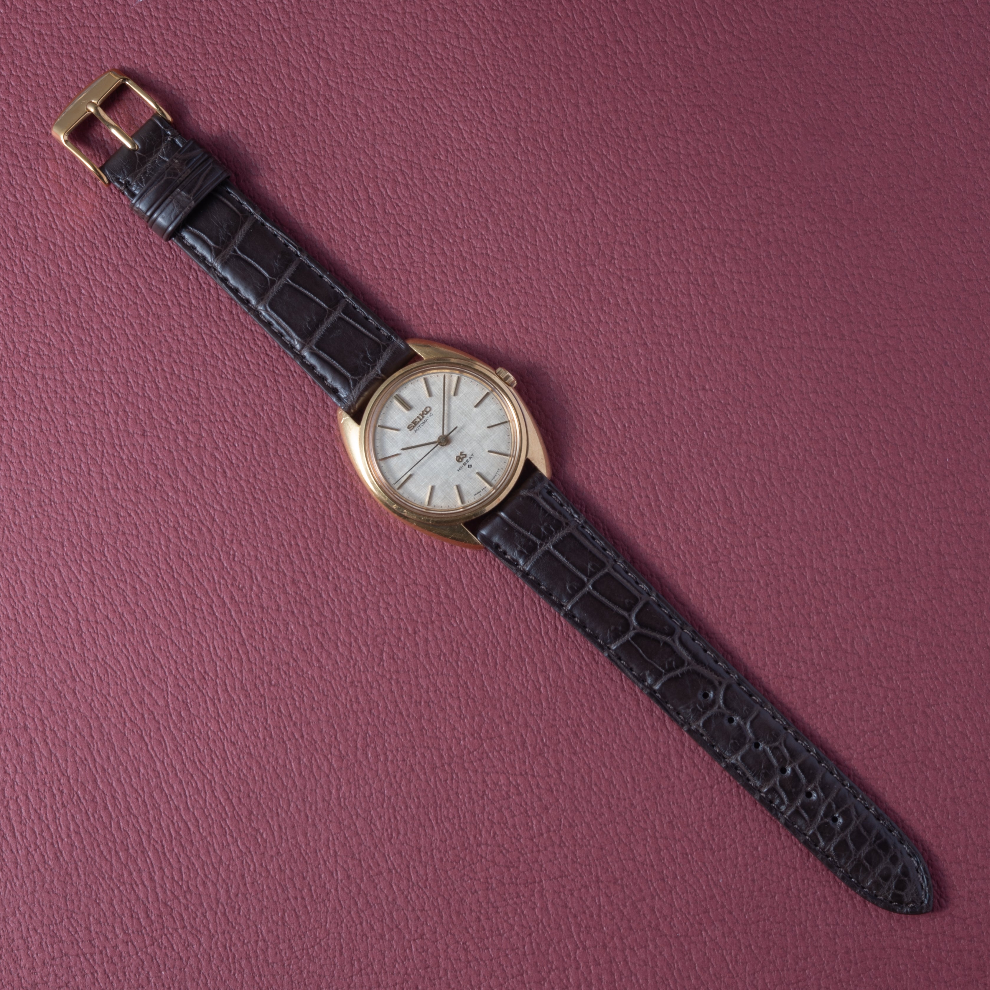 グランドセイコー18金無垢ケース 1971年製 Ref.5641-7005 ノンデイト自動巻き