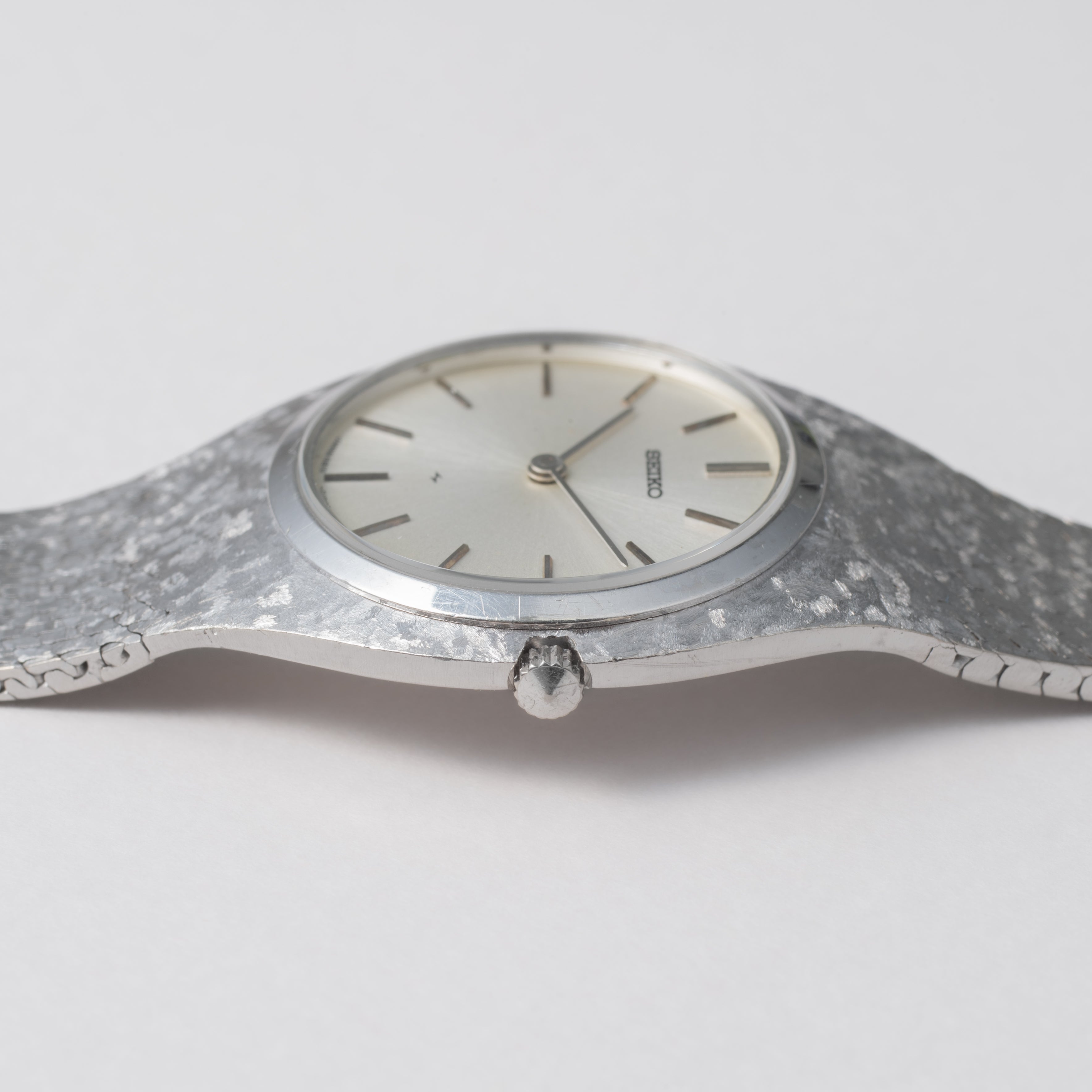 SEIKO 1974年製 18金無垢ホワイトゴールドレディースウオッチ 手巻き