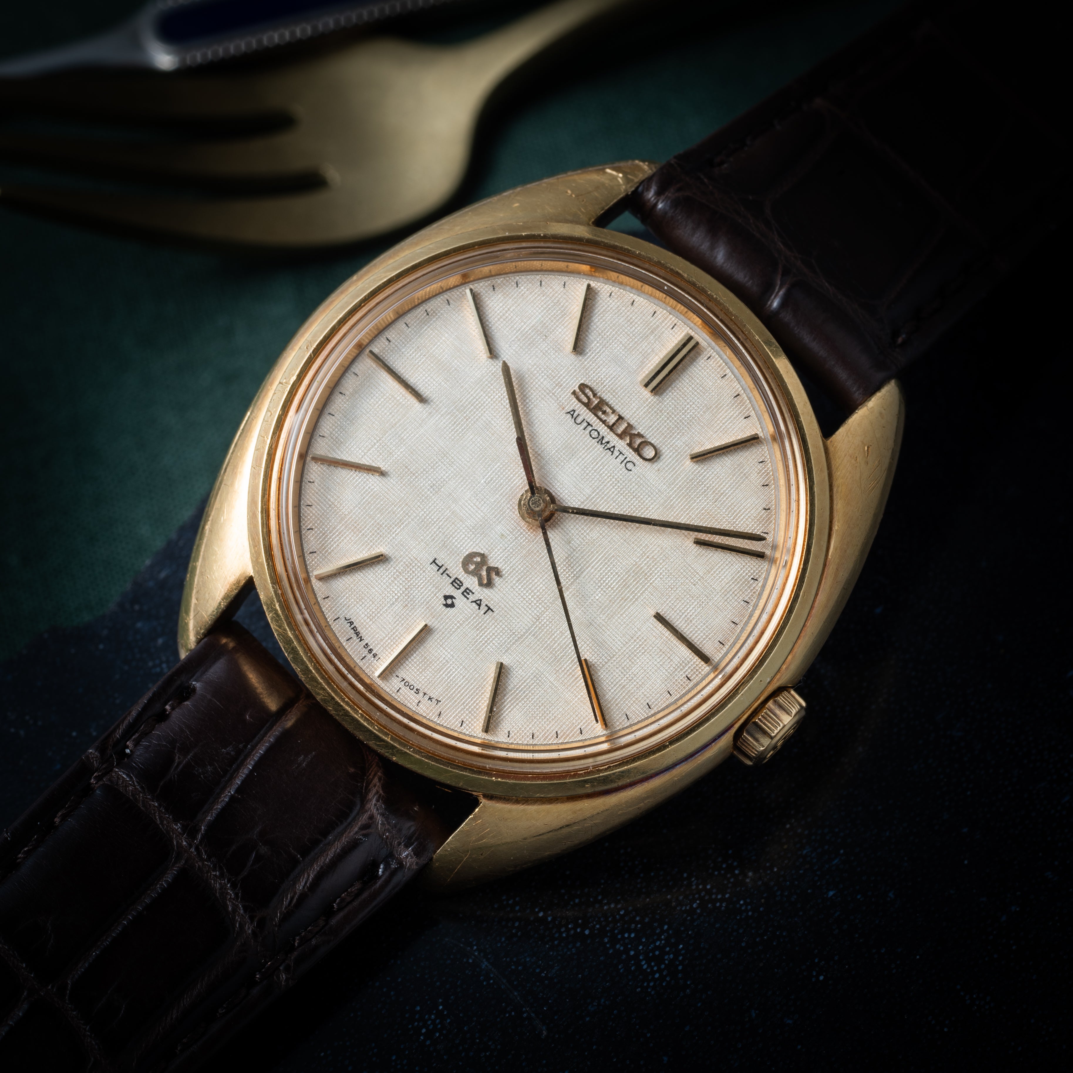 グランドセイコー18金無垢ケース 1971年製 Ref.5641-7005 ノンデイト自動巻き