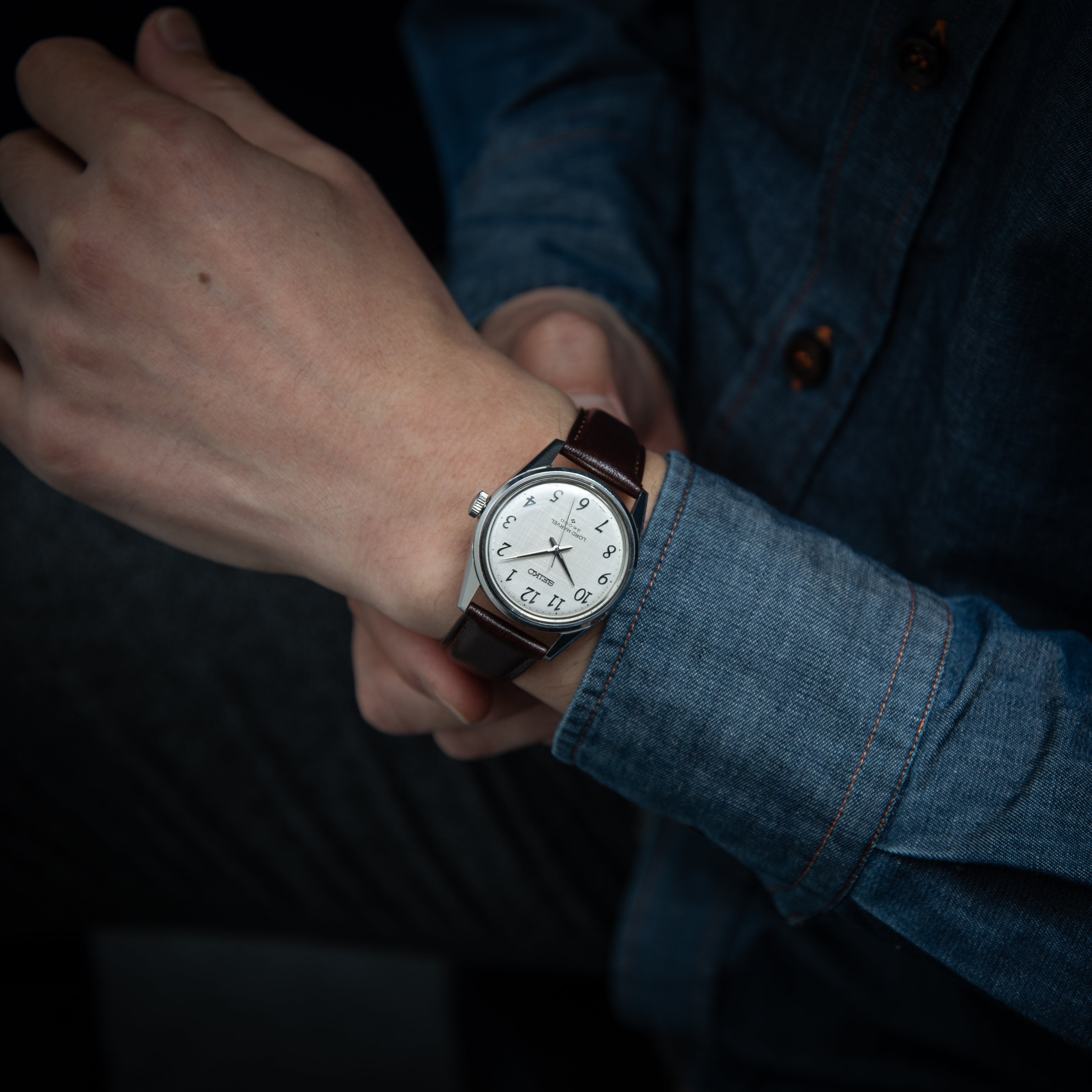 セイコー ロードマーベル 36000 1968年製 10振動手巻き 全アラビアダイヤル