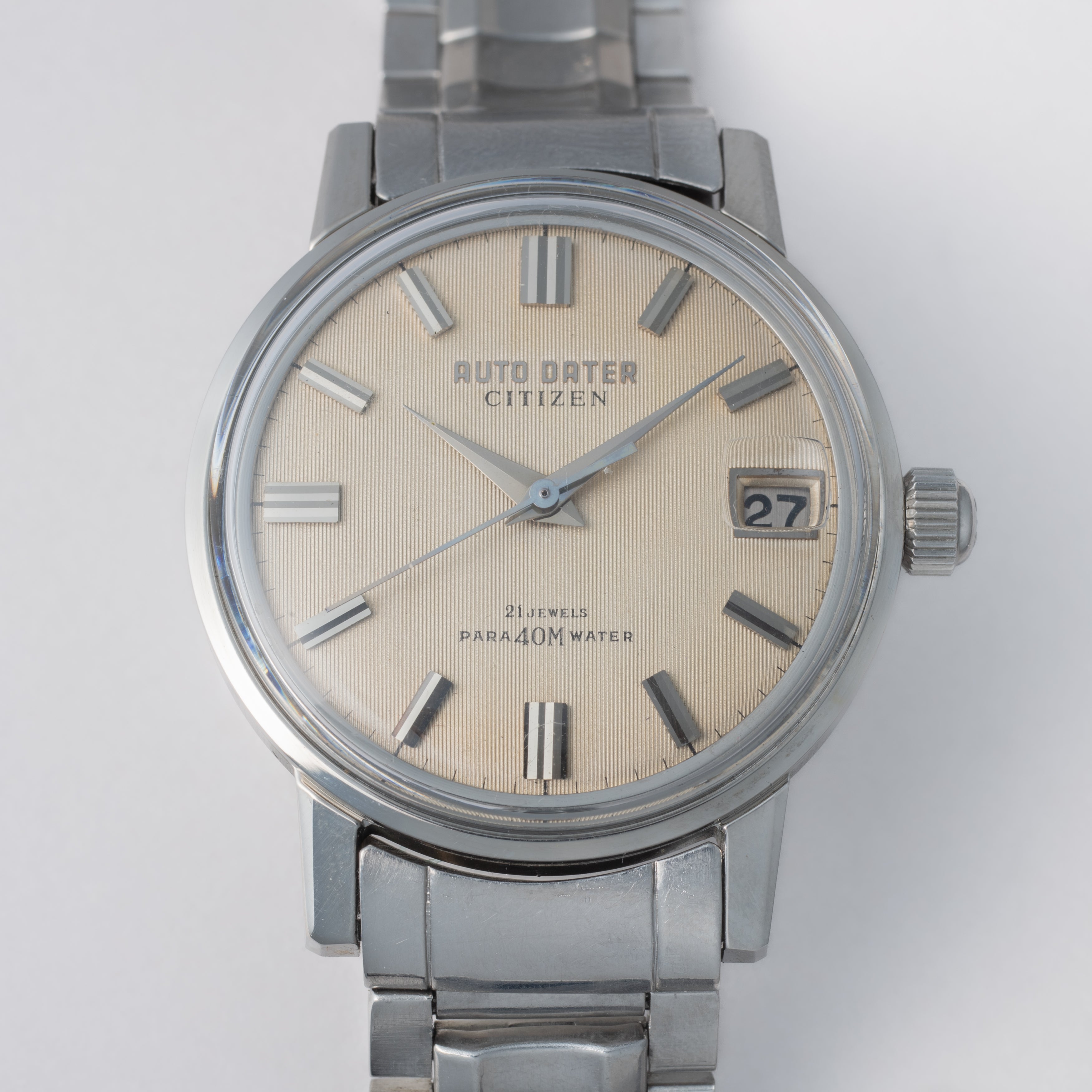 シチズン ジェット オートデータ 1963年製 パラウォーター 21石 純正ブレス付き 自動巻き 裏シール付き