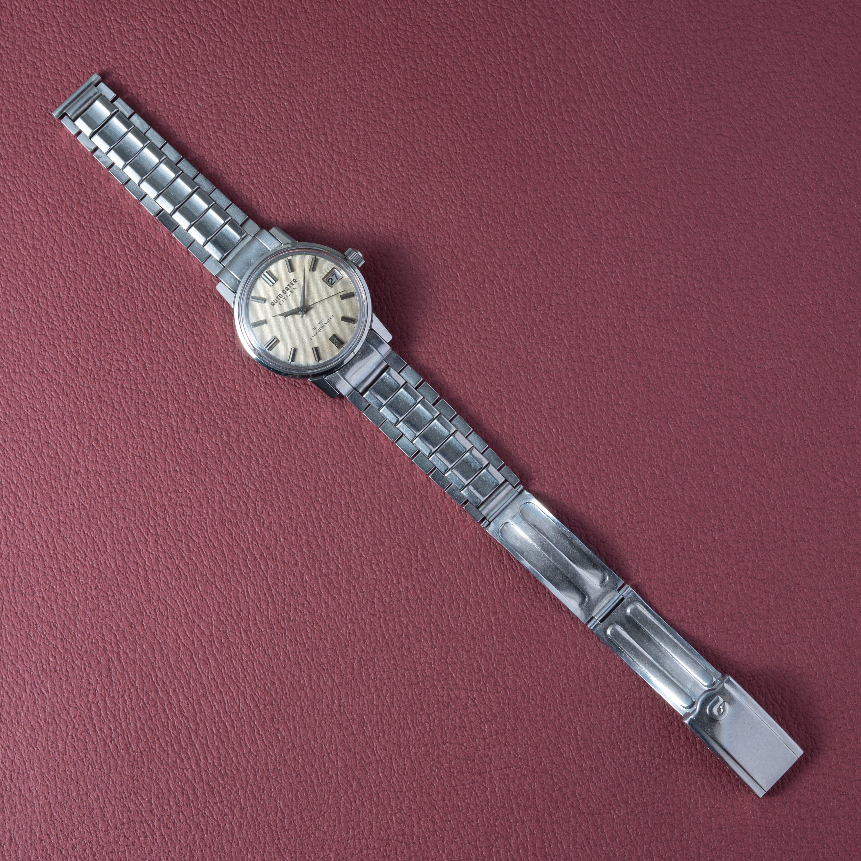 シチズン ジェット オートデータ 1963年製 パラウォーター 21石 純正ブレス付き 自動巻き 裏シール付き