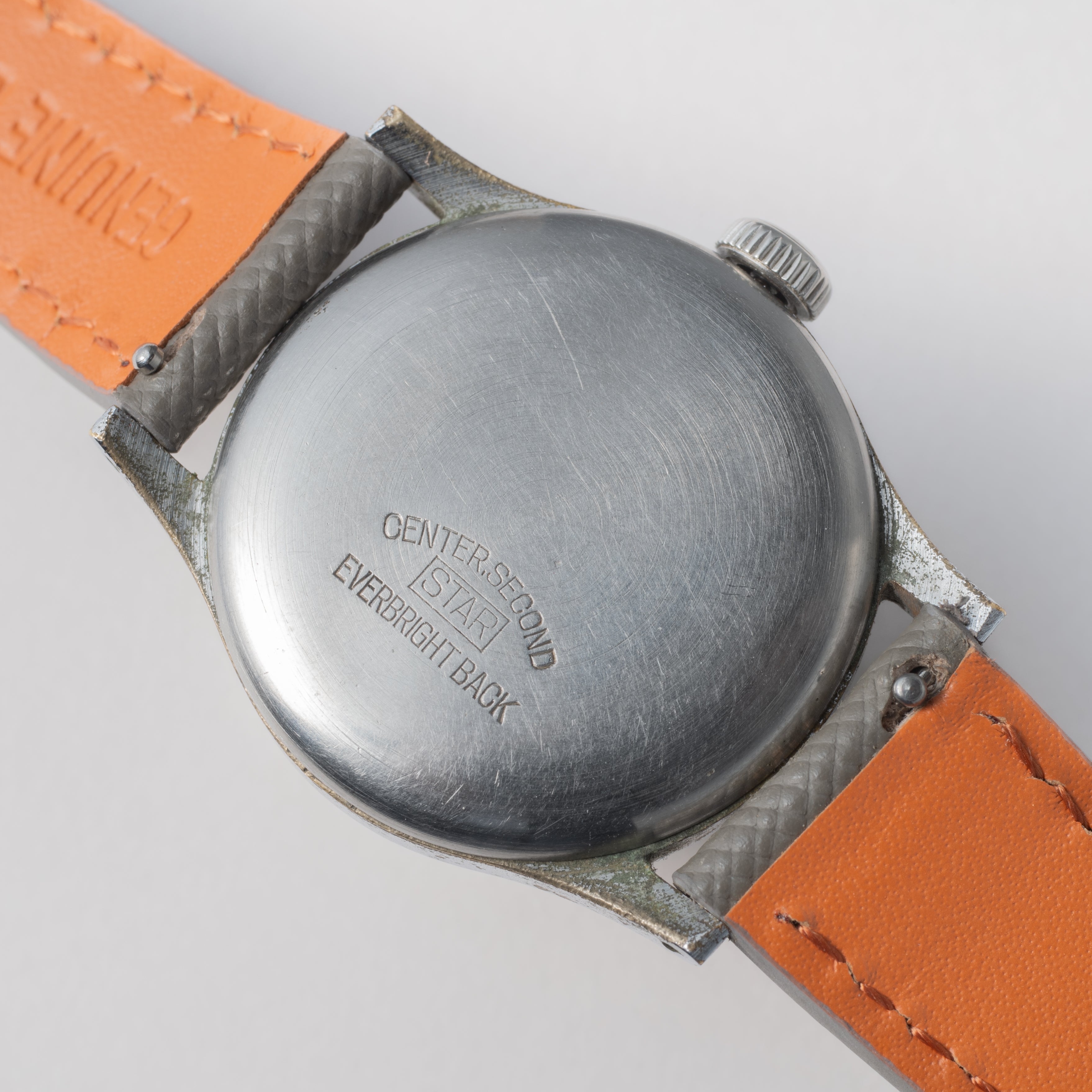 シチズン 1950年代製 センターセコンド ブルースチール クロノメーター 手巻き 飛びアラビアダイヤル