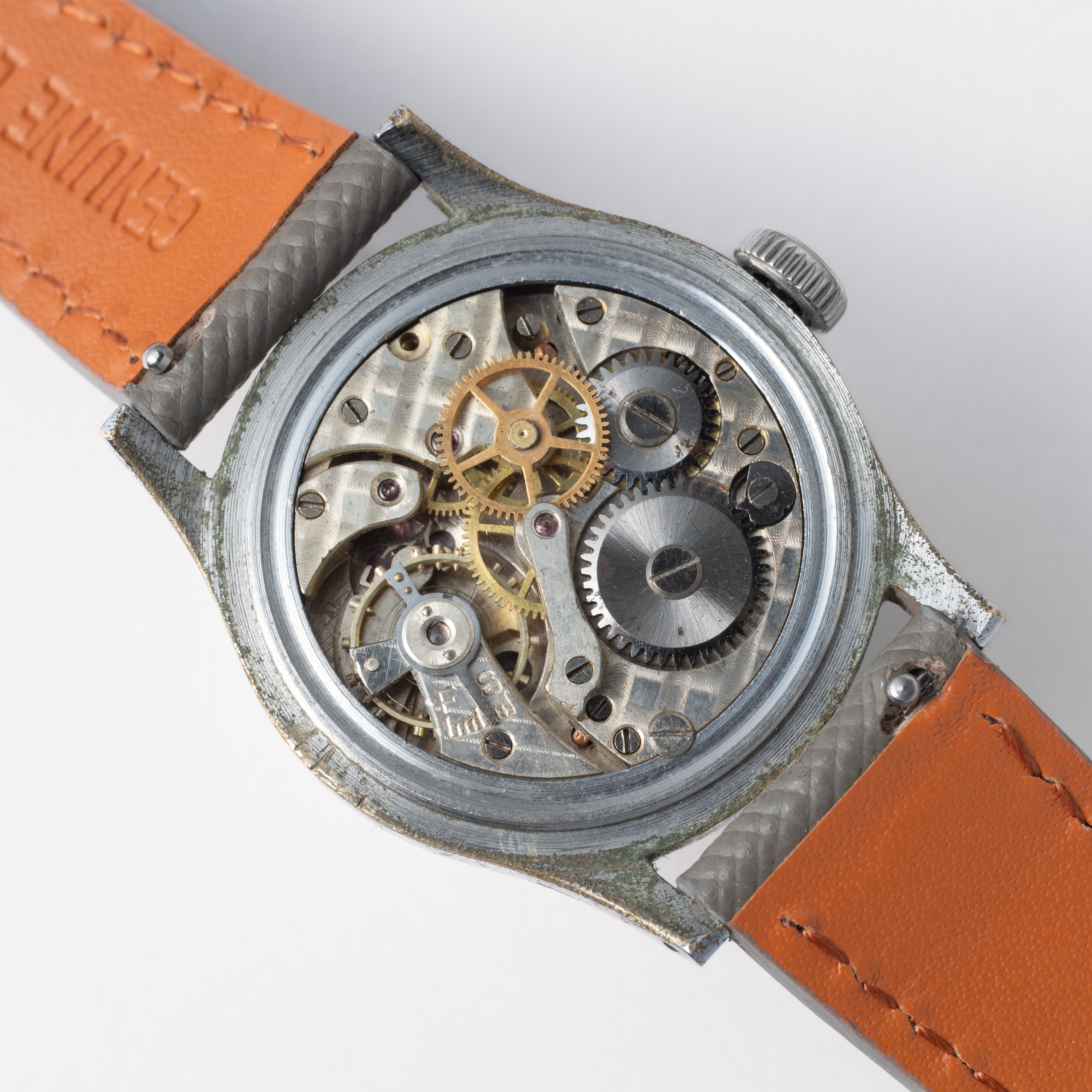 シチズン 1950年代製 センターセコンド ブルースチール クロノメーター 手巻き 飛びアラビアダイヤル