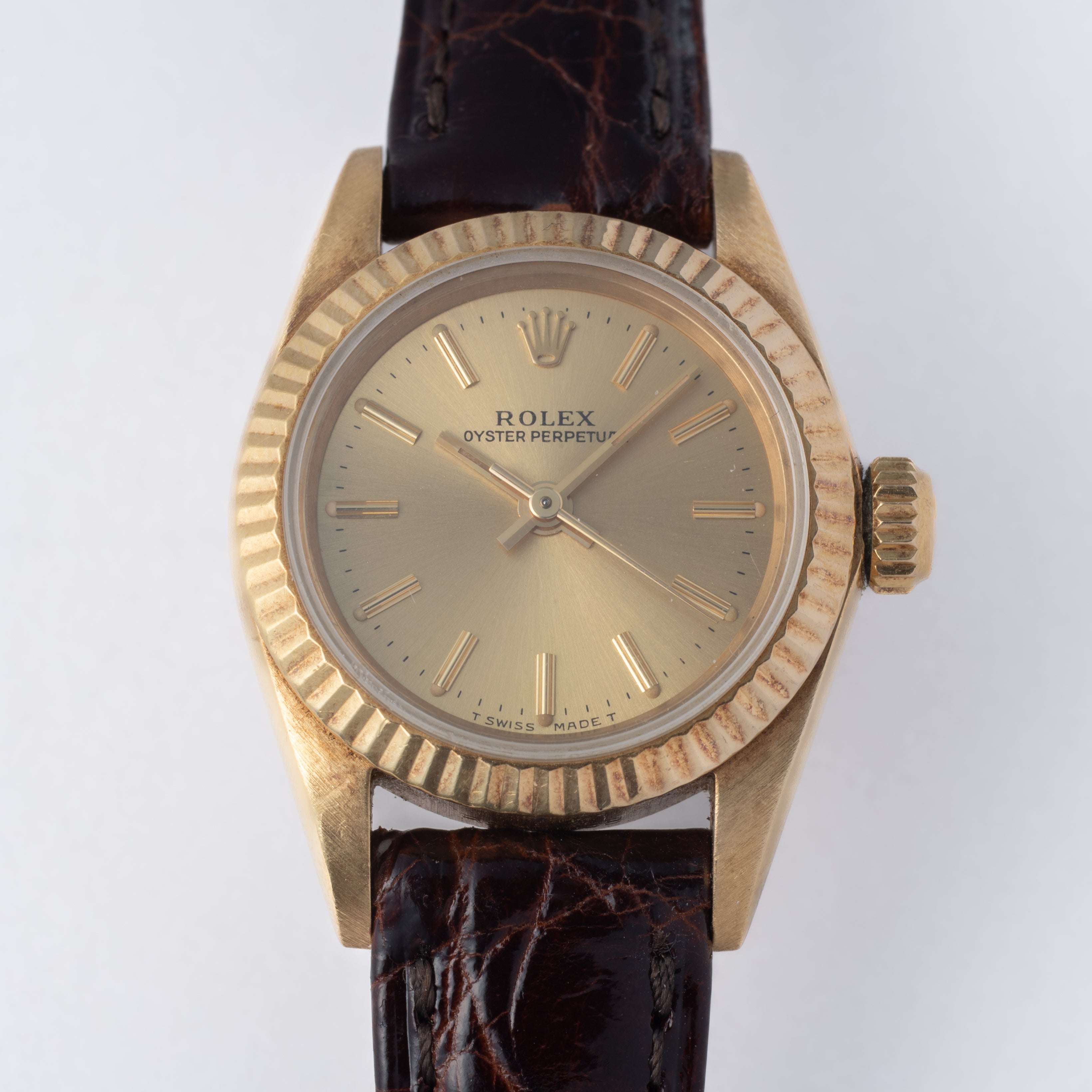 ロレックス 18金無垢オイスターパーペチュアル レディース 1988年製 Ref.67198 ノンデイト