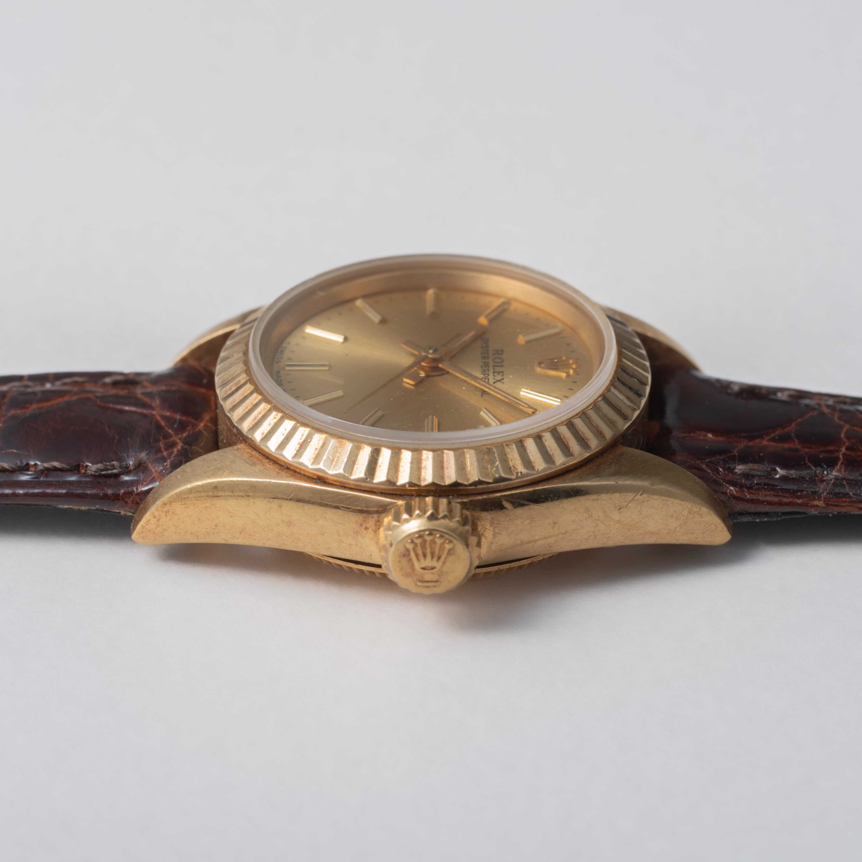 ロレックス 18金無垢オイスターパーペチュアル レディース 1988年製 Ref.67198 ノンデイト