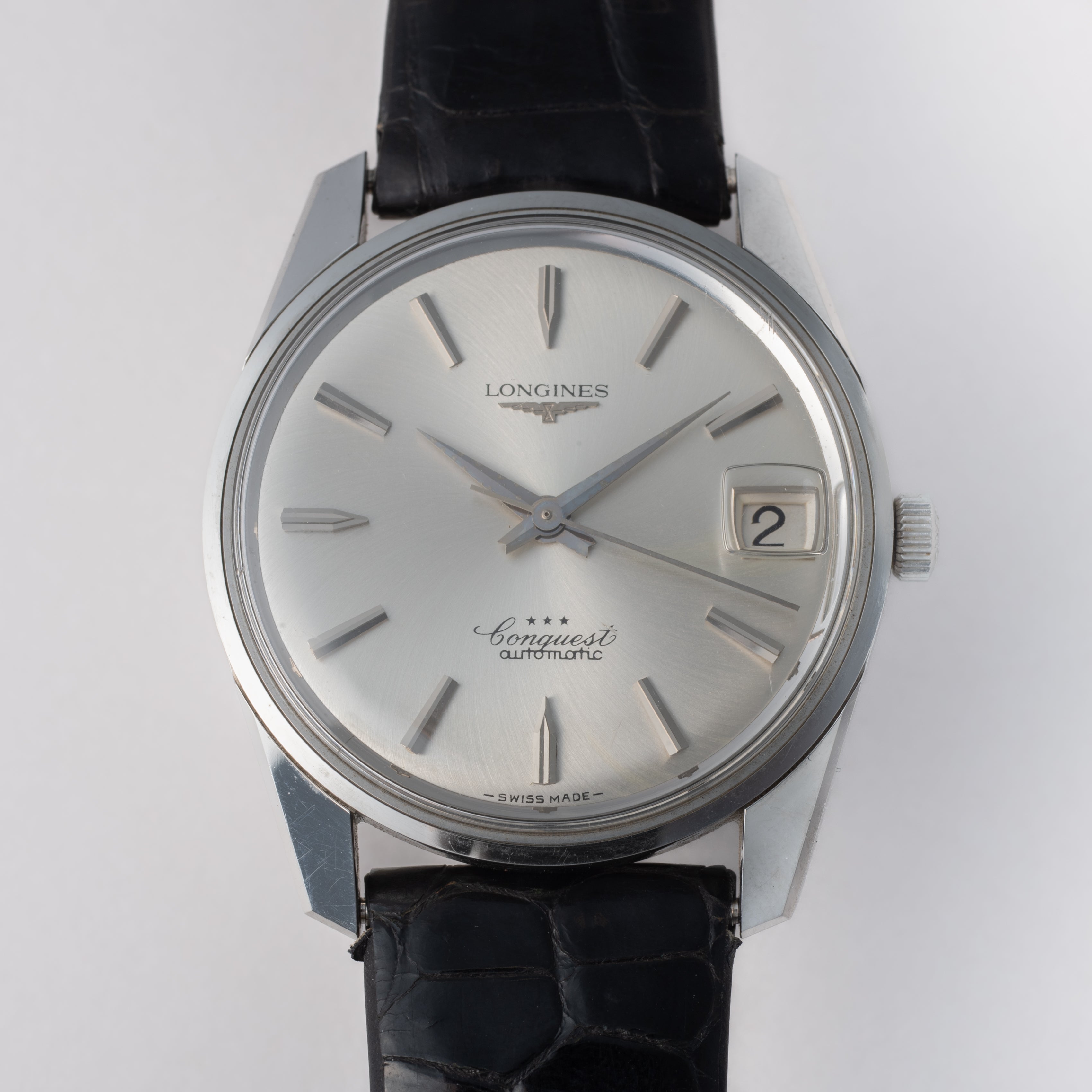 ロンジン コンクエスト 1960年代製 Ref.9044 自動巻Cal.291 純正革ベルト、純正尾錠、タグ付き