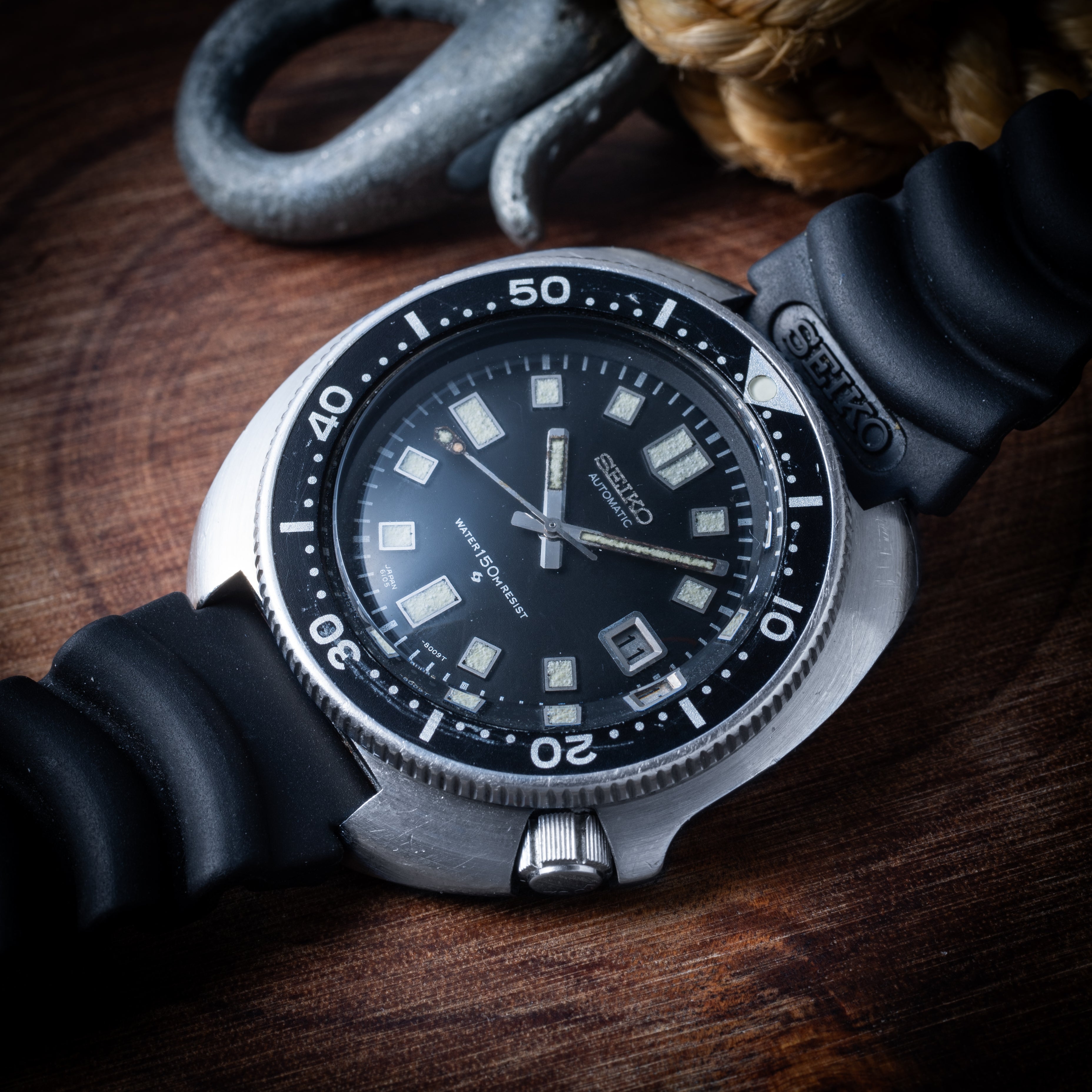 セイコー 150mダイバー2nd後期 1976年製 Ref.6105-8110 ウエムラダイバー 自動巻