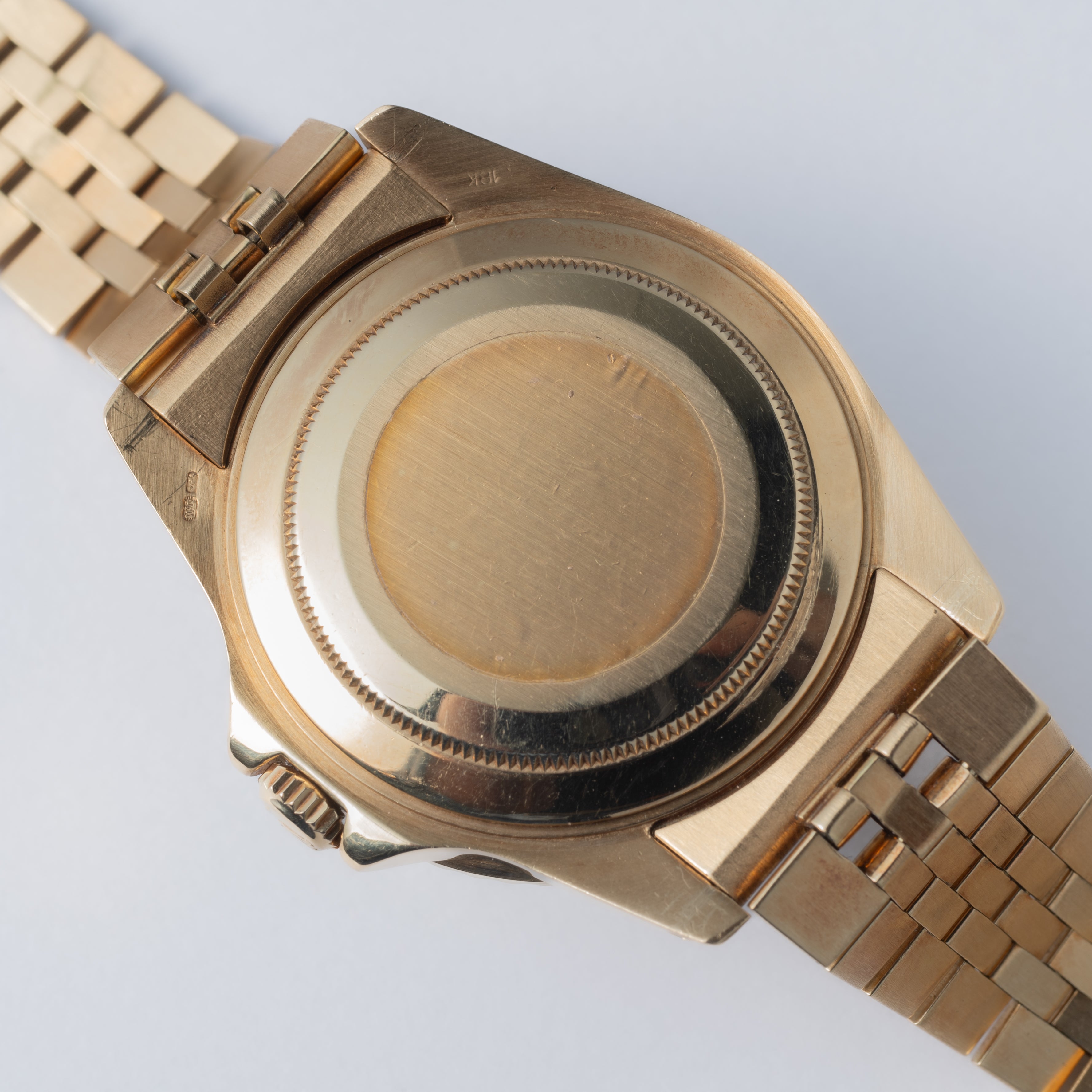 ロレックス GMTマスター 18金無垢茶ツボ 1981年製 Ref.16758 純正18金無垢ジュビリーブレス