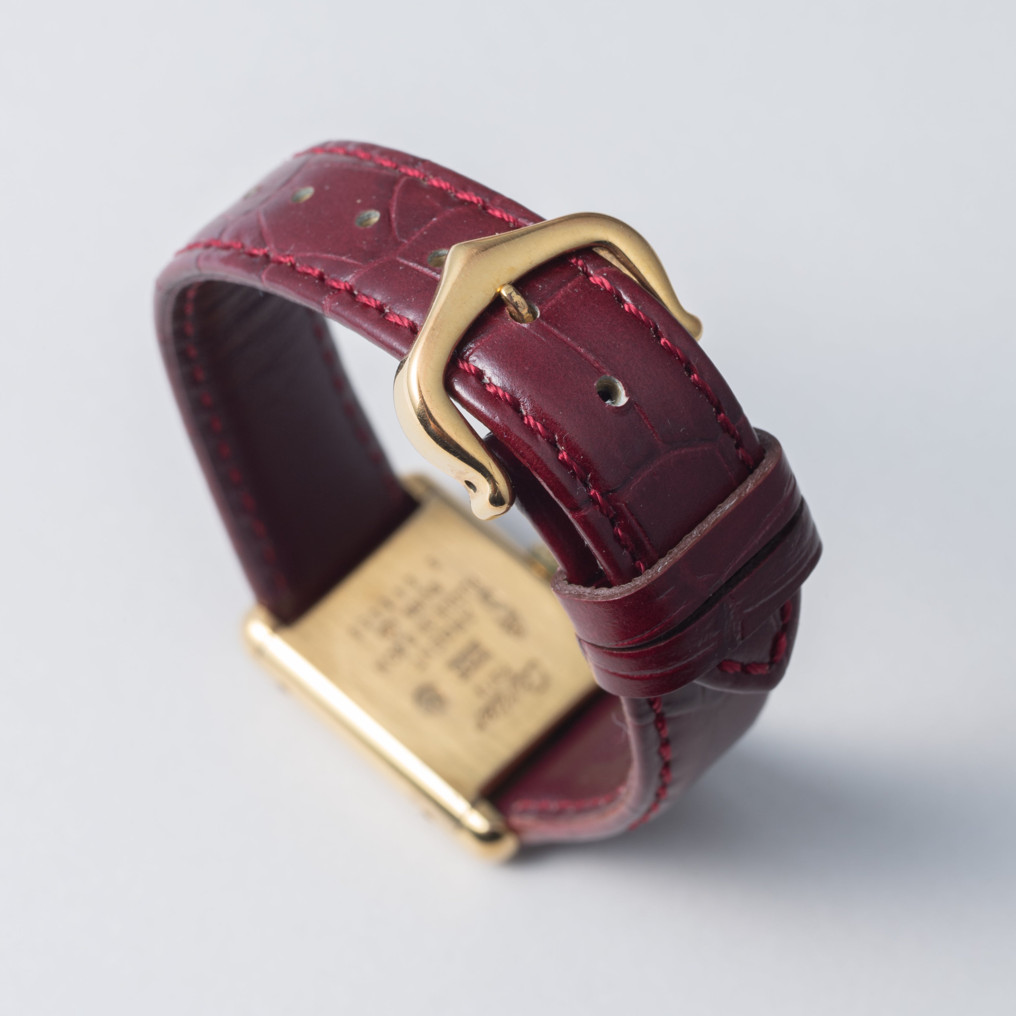 カルティエ マストタンク SMサイズ 手巻き 1980年代製 アイボリーローマンダイヤル 箱・ギャラ付き