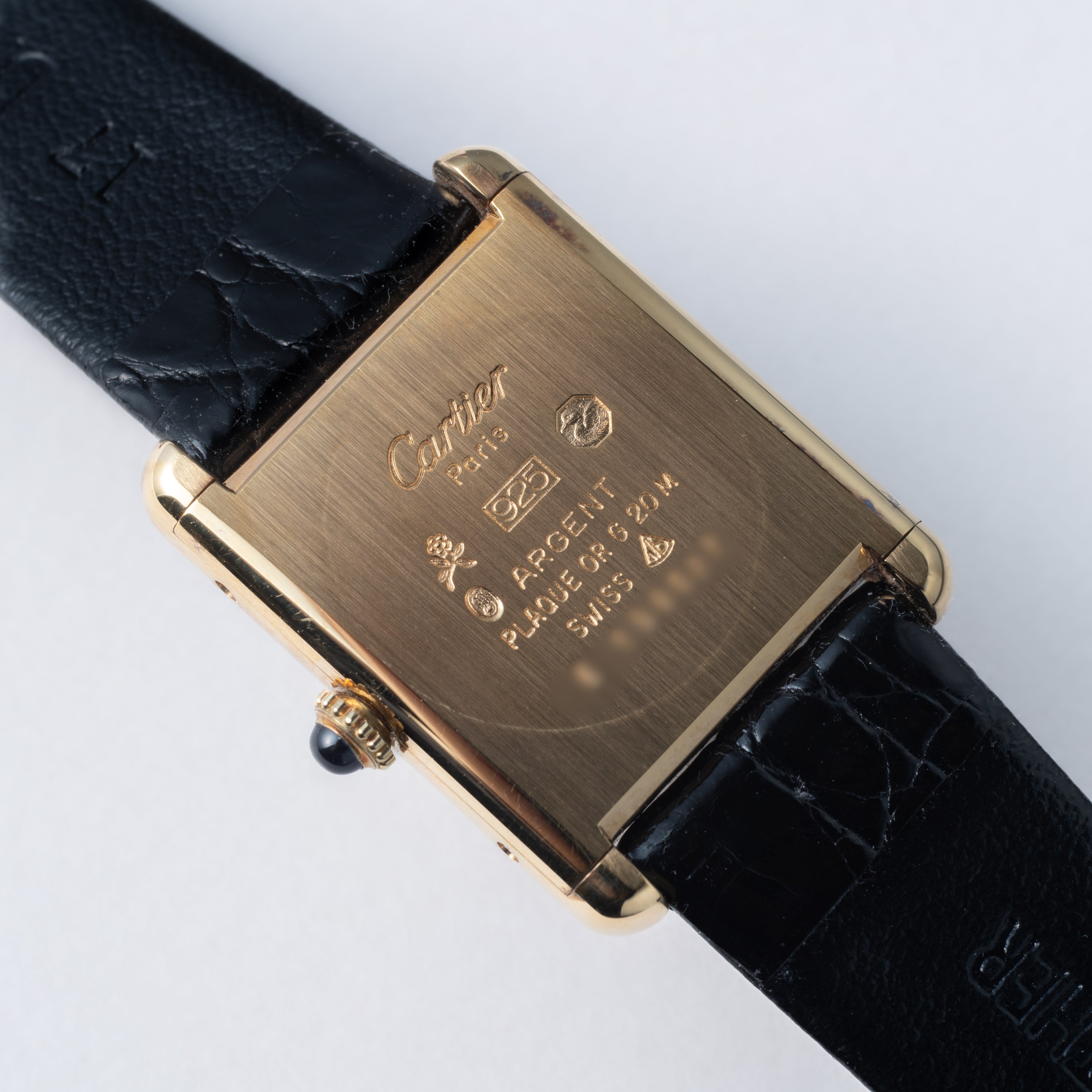 カルティエ マストタンク LM 手巻き 1980年代製 アイボリーローマンダイヤル 箱付き