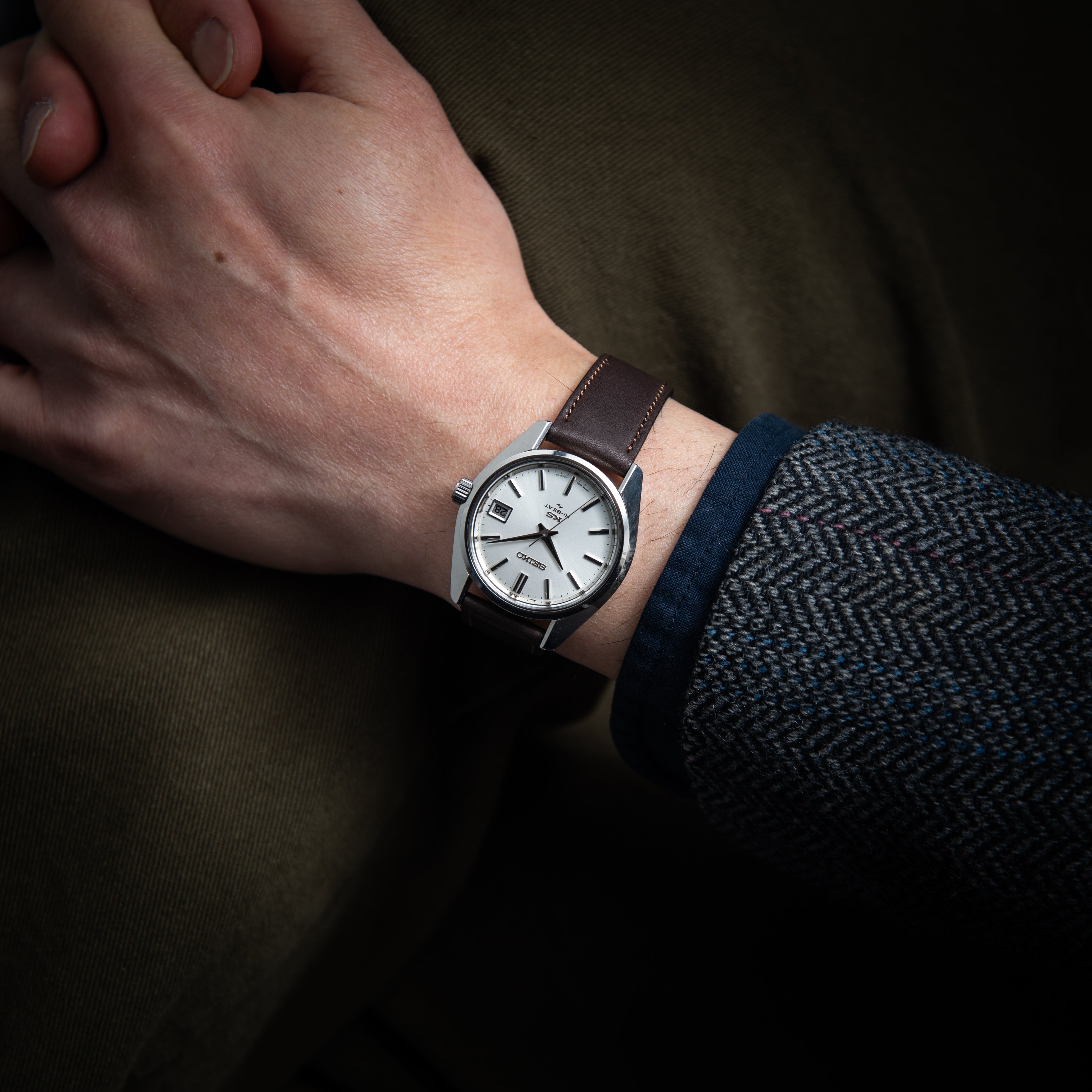 キングセイコー 10振動手巻き 1970年製/昭和45年製 45KS Ref.4502-7001 別作スケルトン裏蓋付