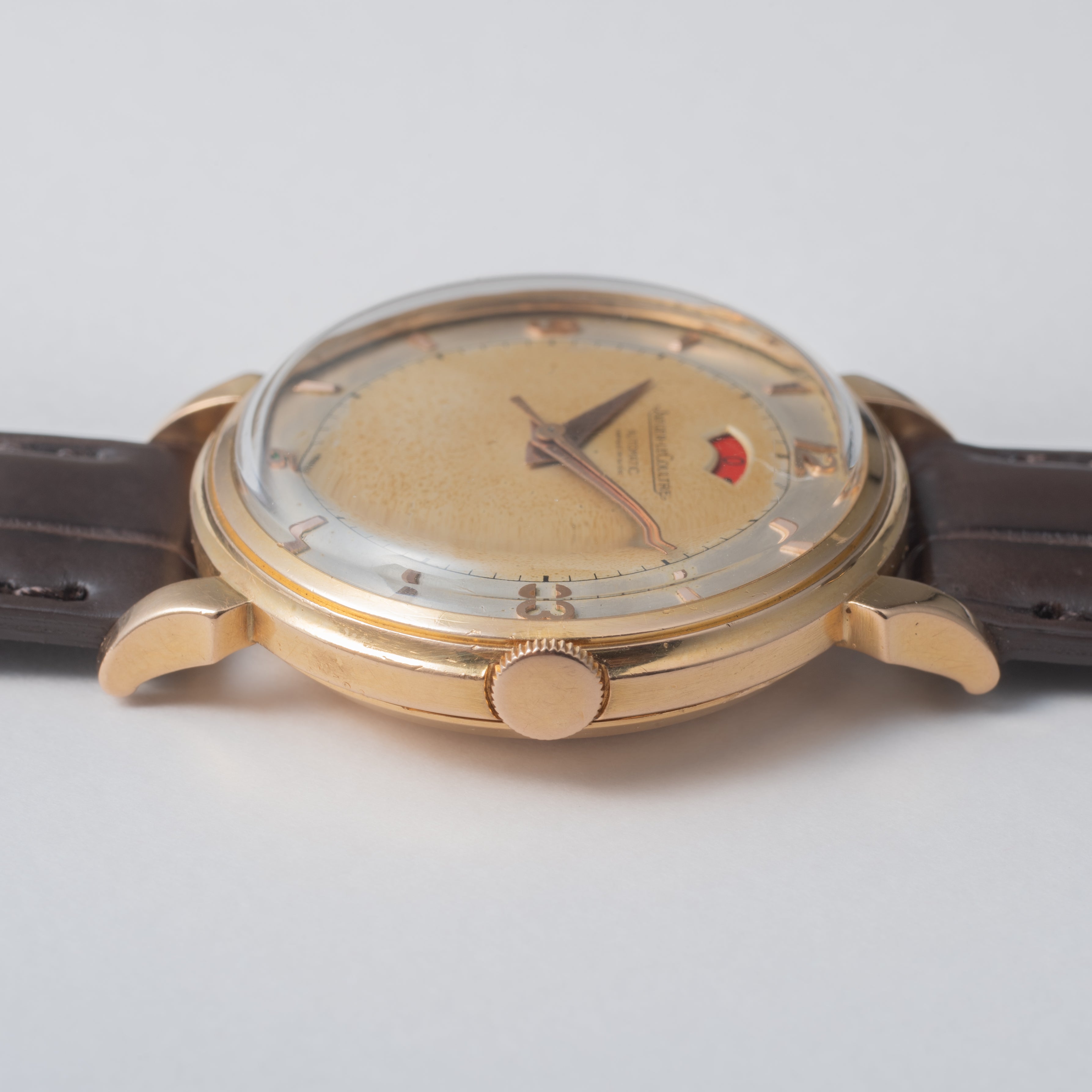 ジャガー・ルクルト 1950年代製 18金無垢フレンチケース インジケーター バンパーオートマチック