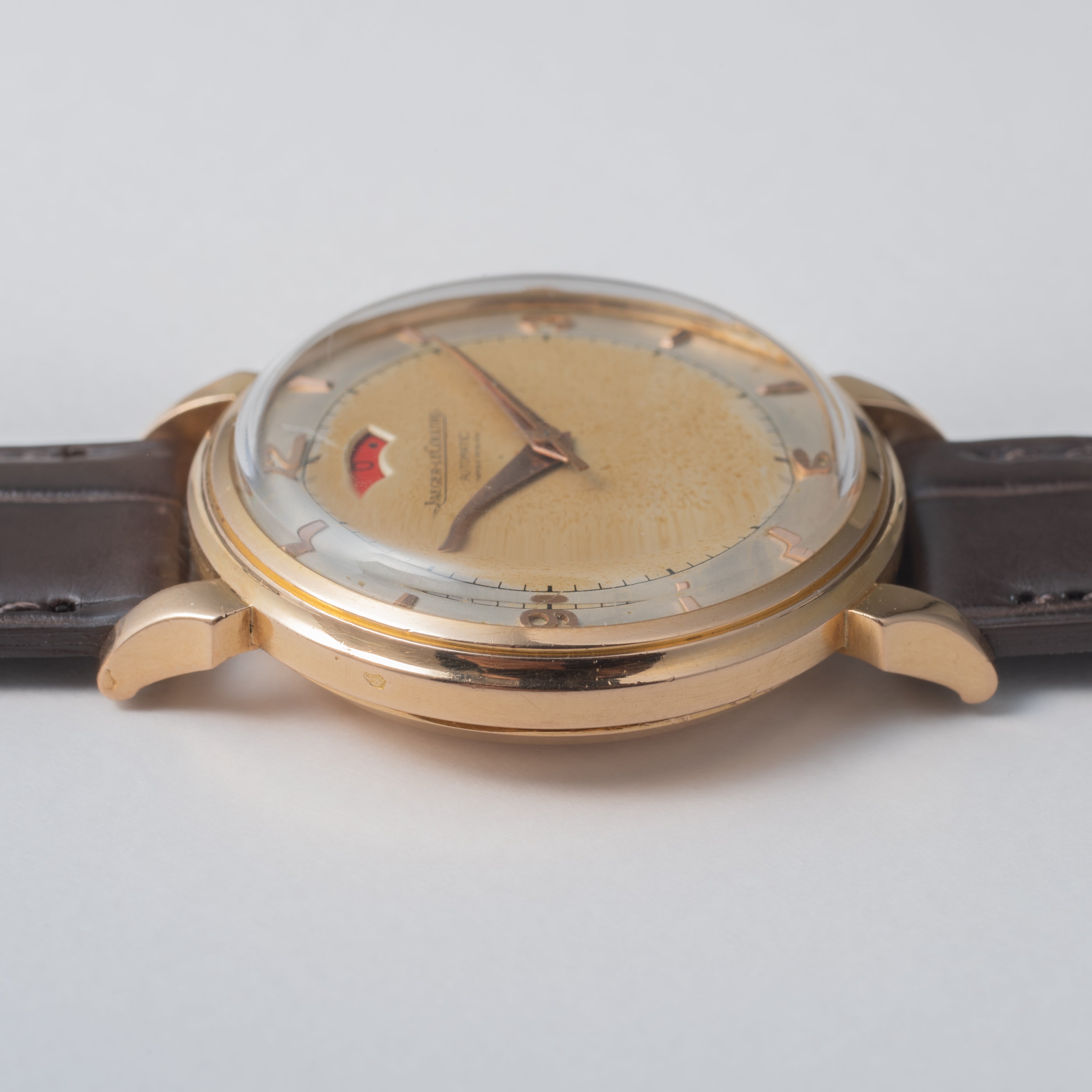 ジャガー・ルクルト 1950年代製 18金無垢フレンチケース インジケーター バンパーオートマチック