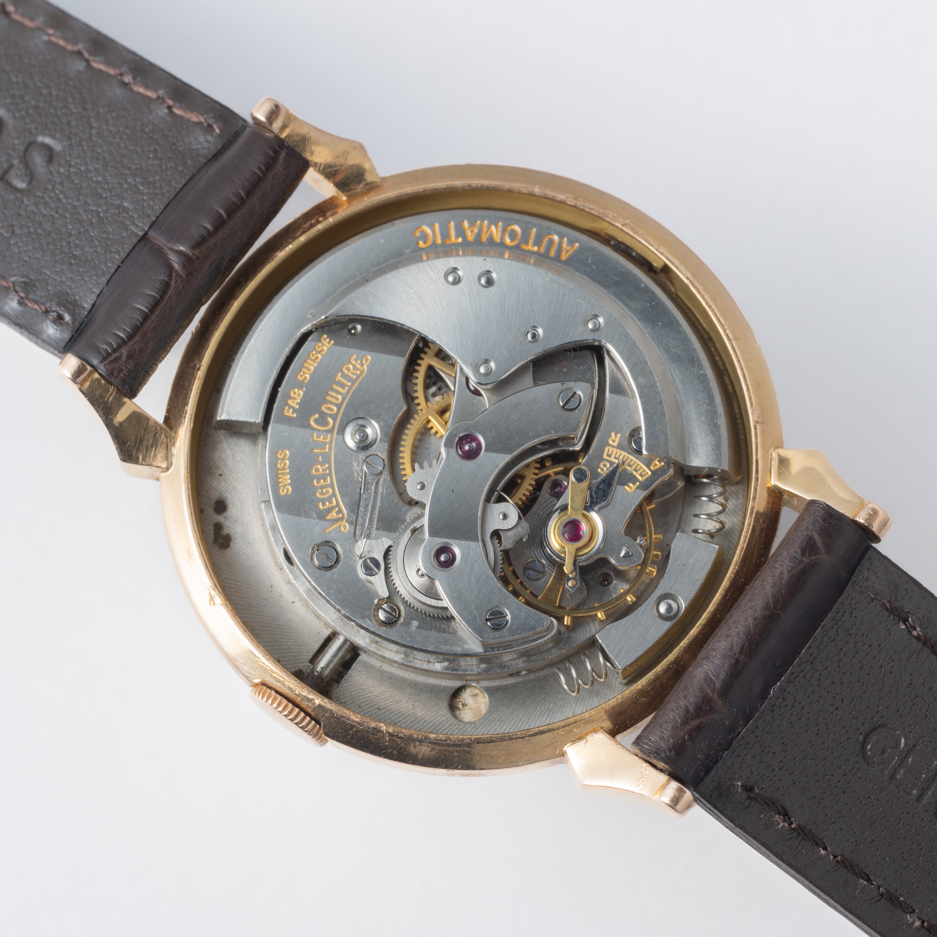 ジャガー・ルクルト 1950年代製 18金無垢フレンチケース インジケーター バンパーオートマチック