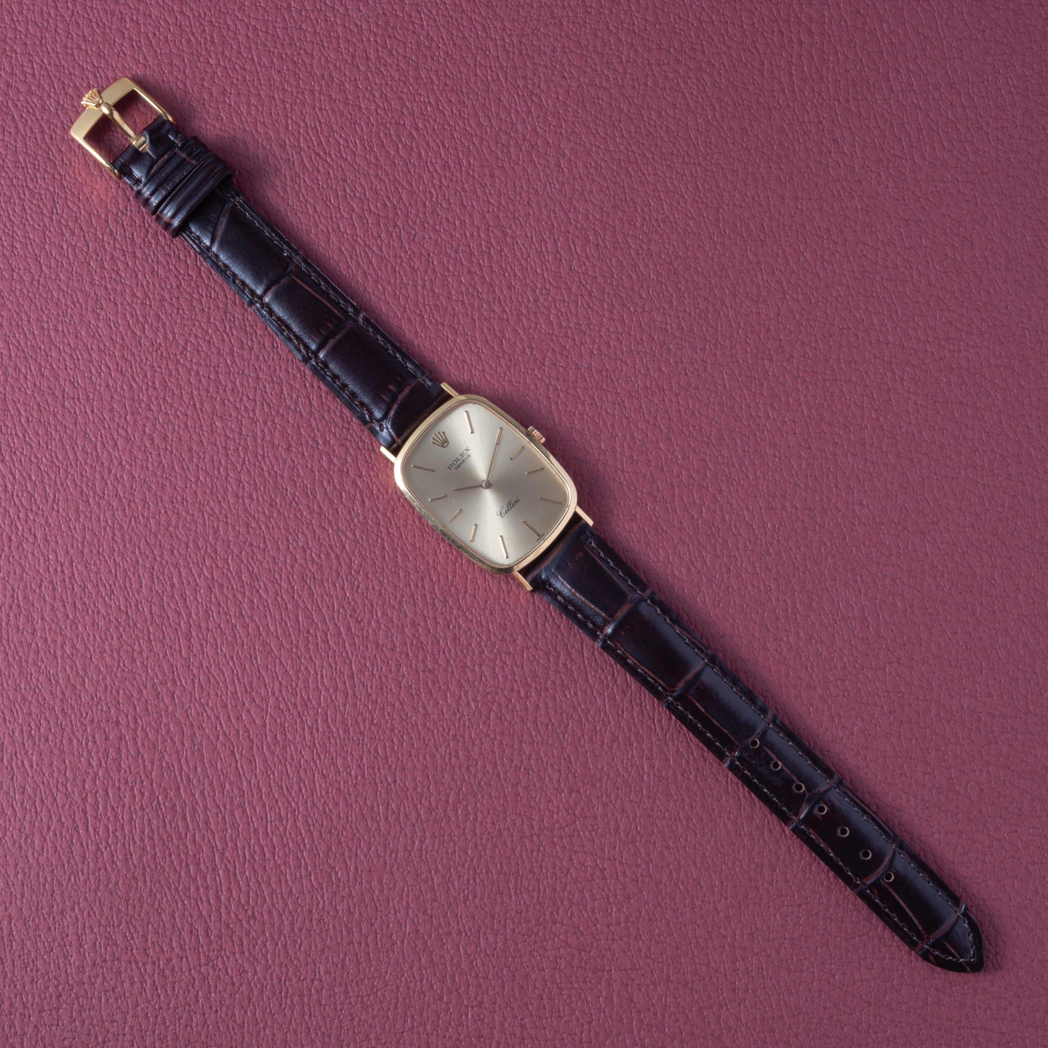 ロレックス チェリーニ 18金無垢 1975年製 シャンパンダイヤル Ref.4113 王冠尾錠