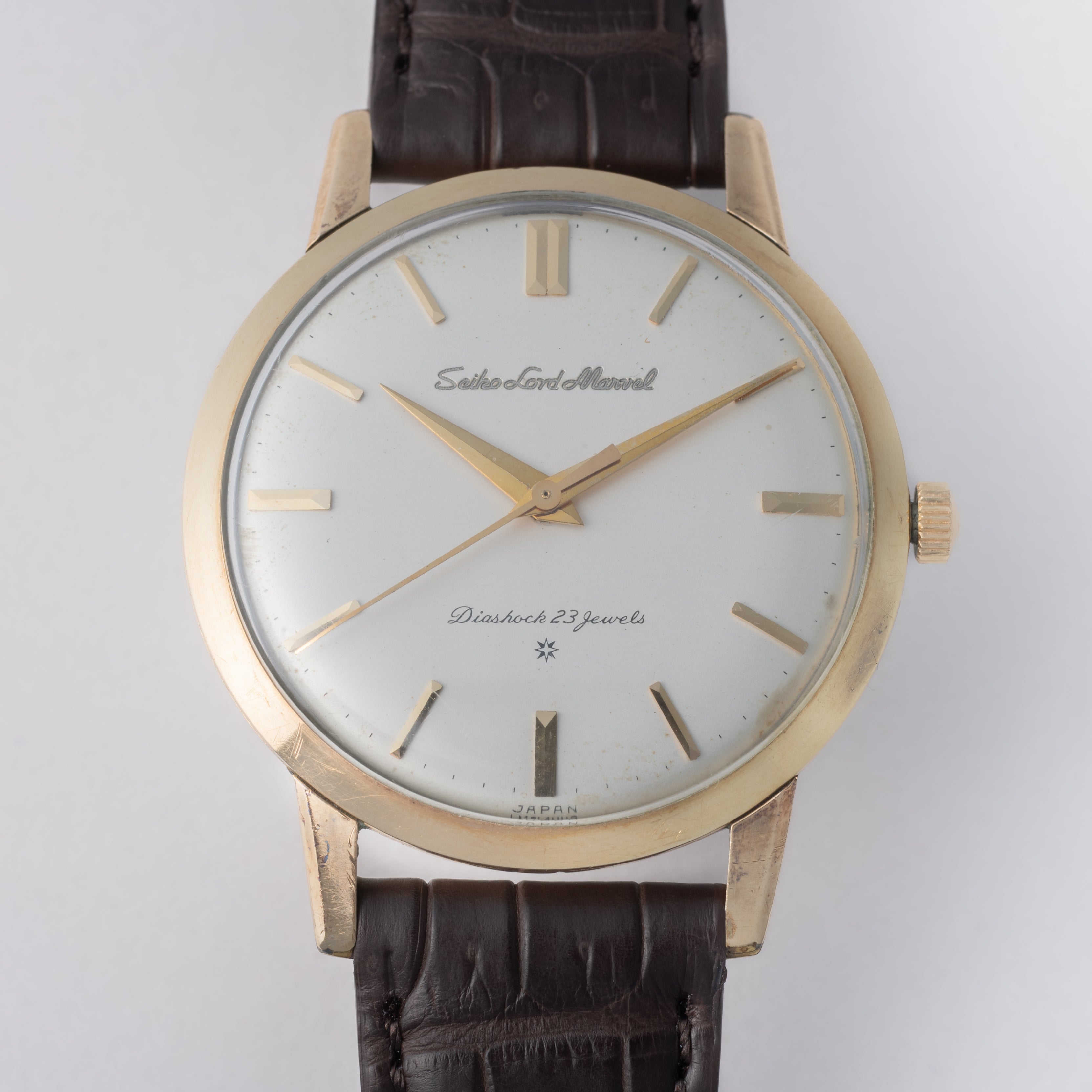 セイコー ロードマーベル 1960年製(昭和35年製) SDダイヤル 彫文字盤 J14039 ハマグリケース