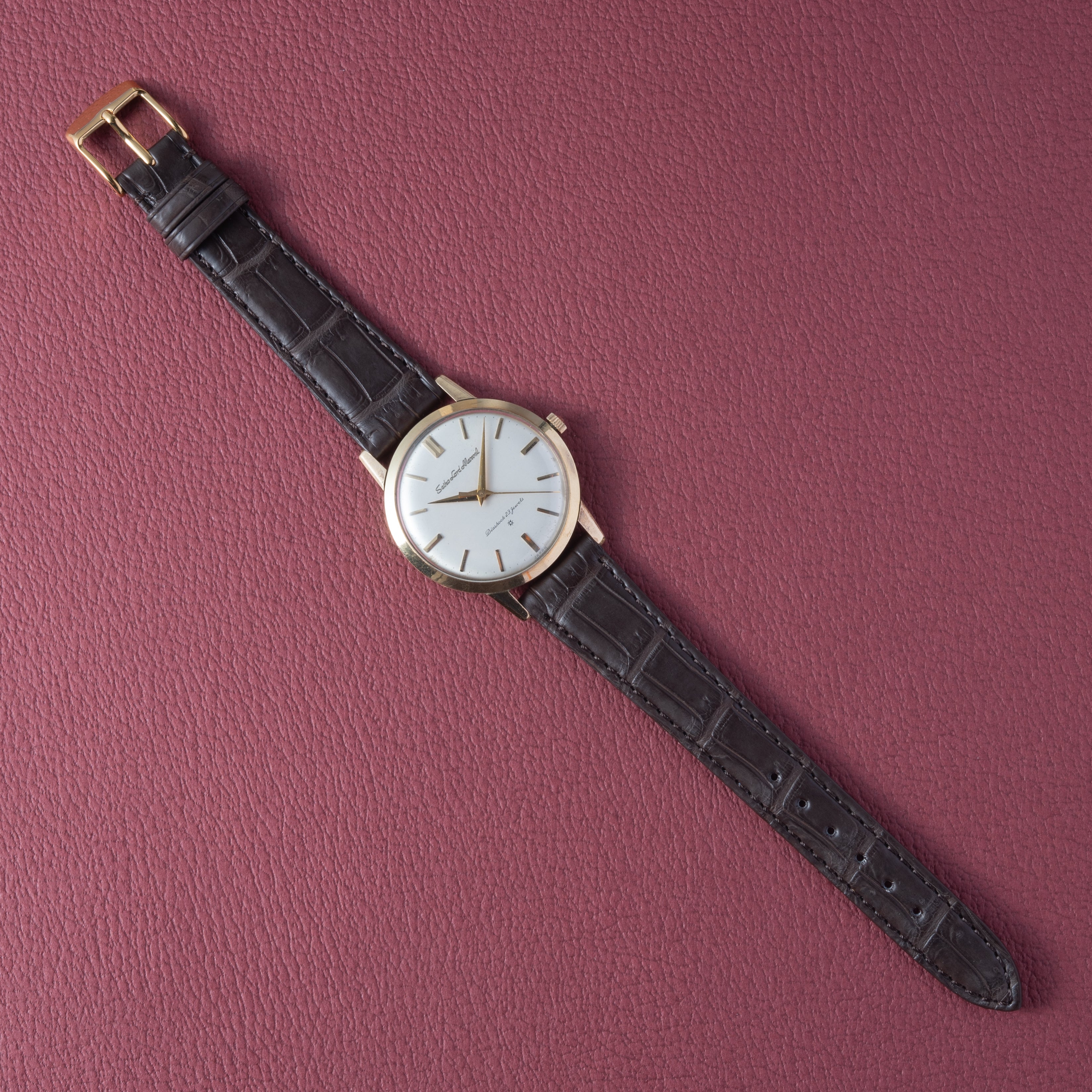 セイコー ロードマーベル 1960年製(昭和35年製) SDダイヤル 彫文字盤 J14039 ハマグリケース