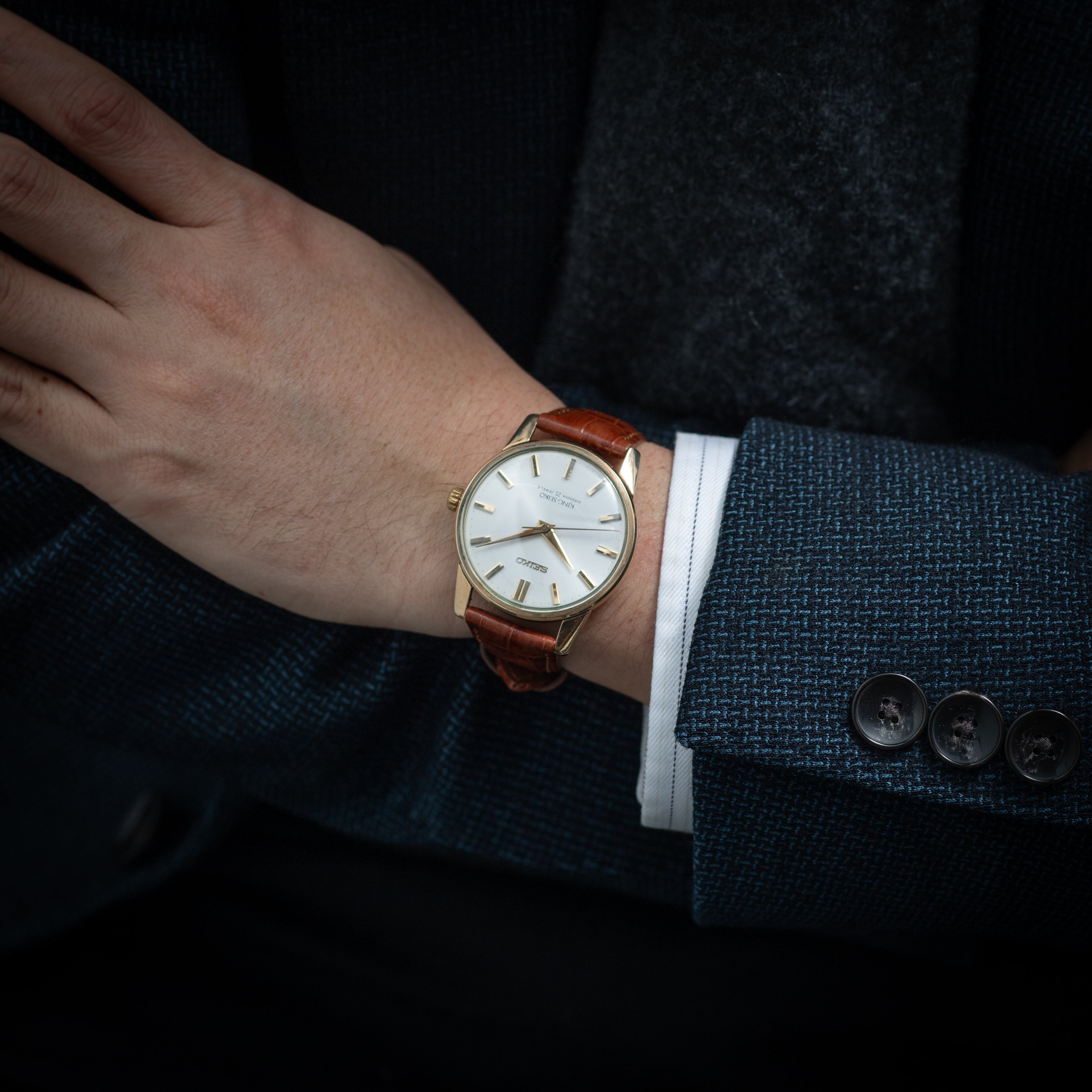 キングセイコー 1964年製 AGFケース Ref.44‐2000 盾メダリオン 手巻きノンデイト 44KS