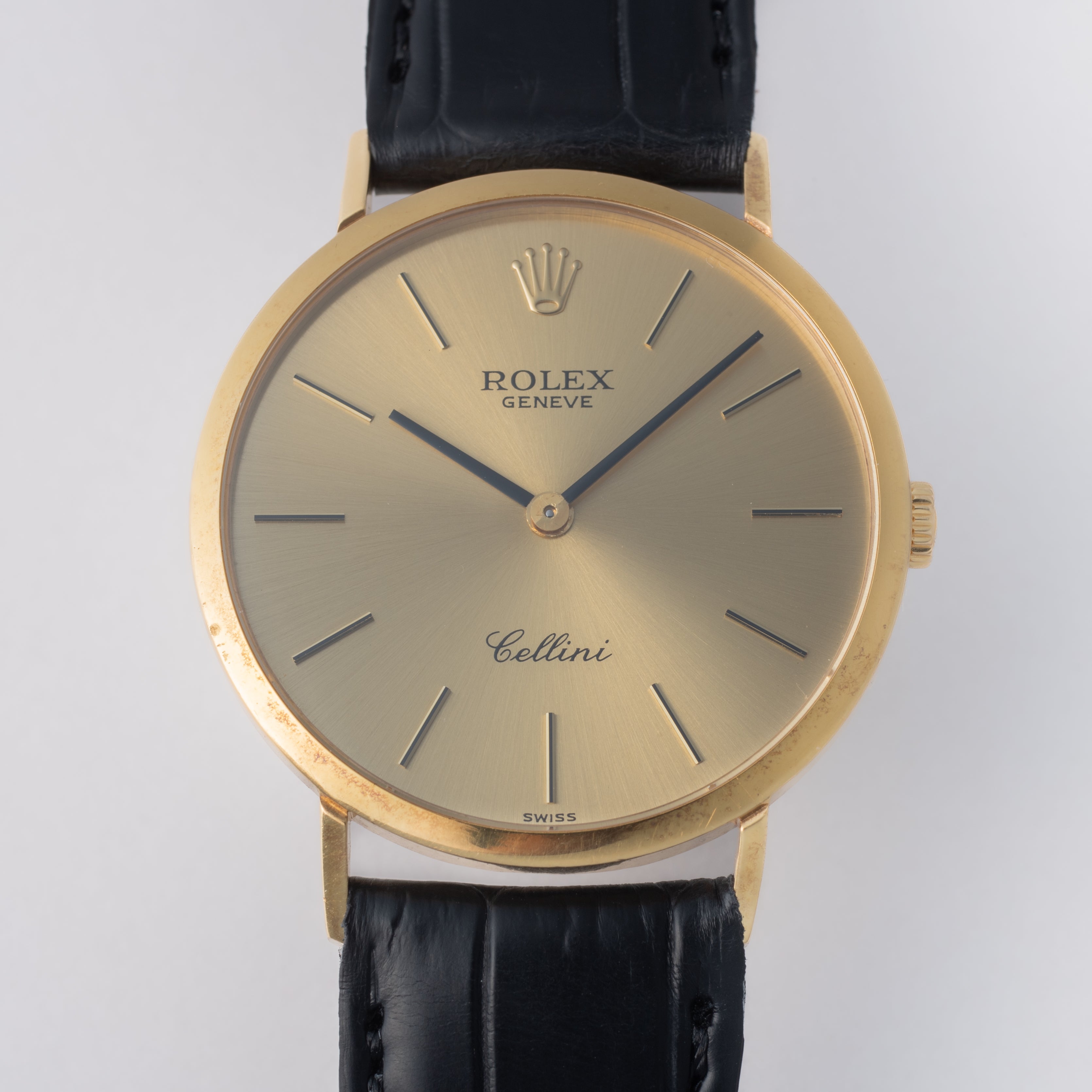 ロレックス チェリーニ 1975年製 Ref.5122 18金無垢ラウンドケース 純正金張り尾錠付き