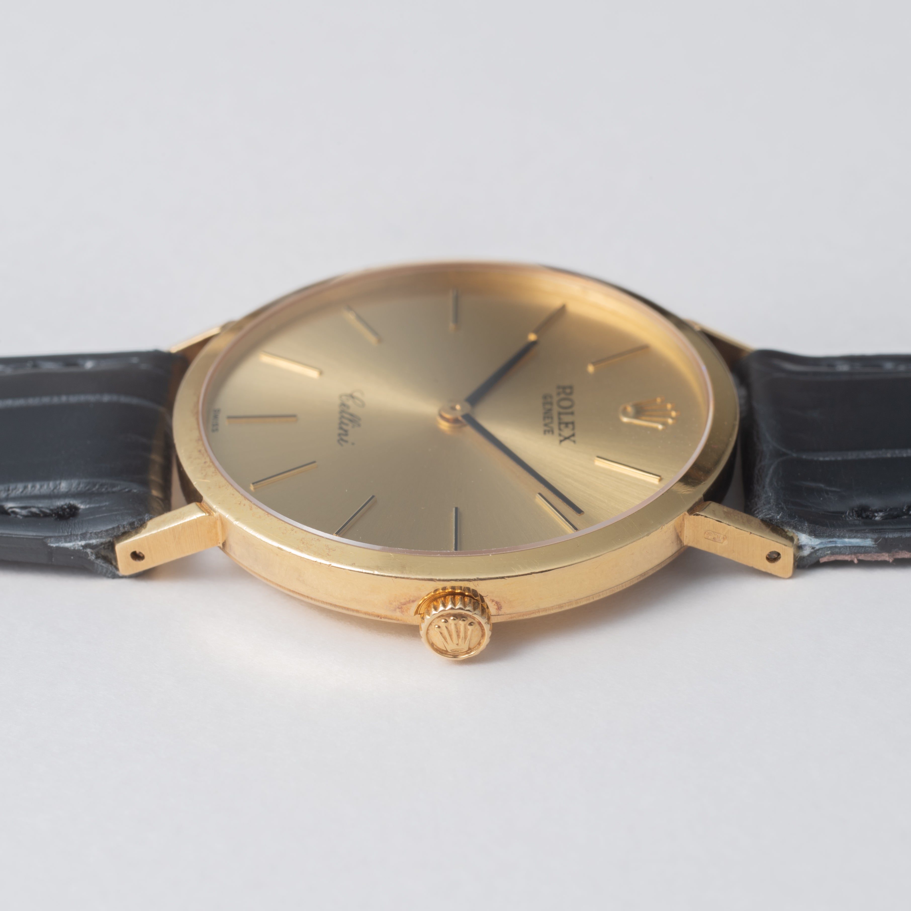 ロレックス チェリーニ 1975年製 Ref.5122 18金無垢ラウンドケース 純正金張り尾錠付き
