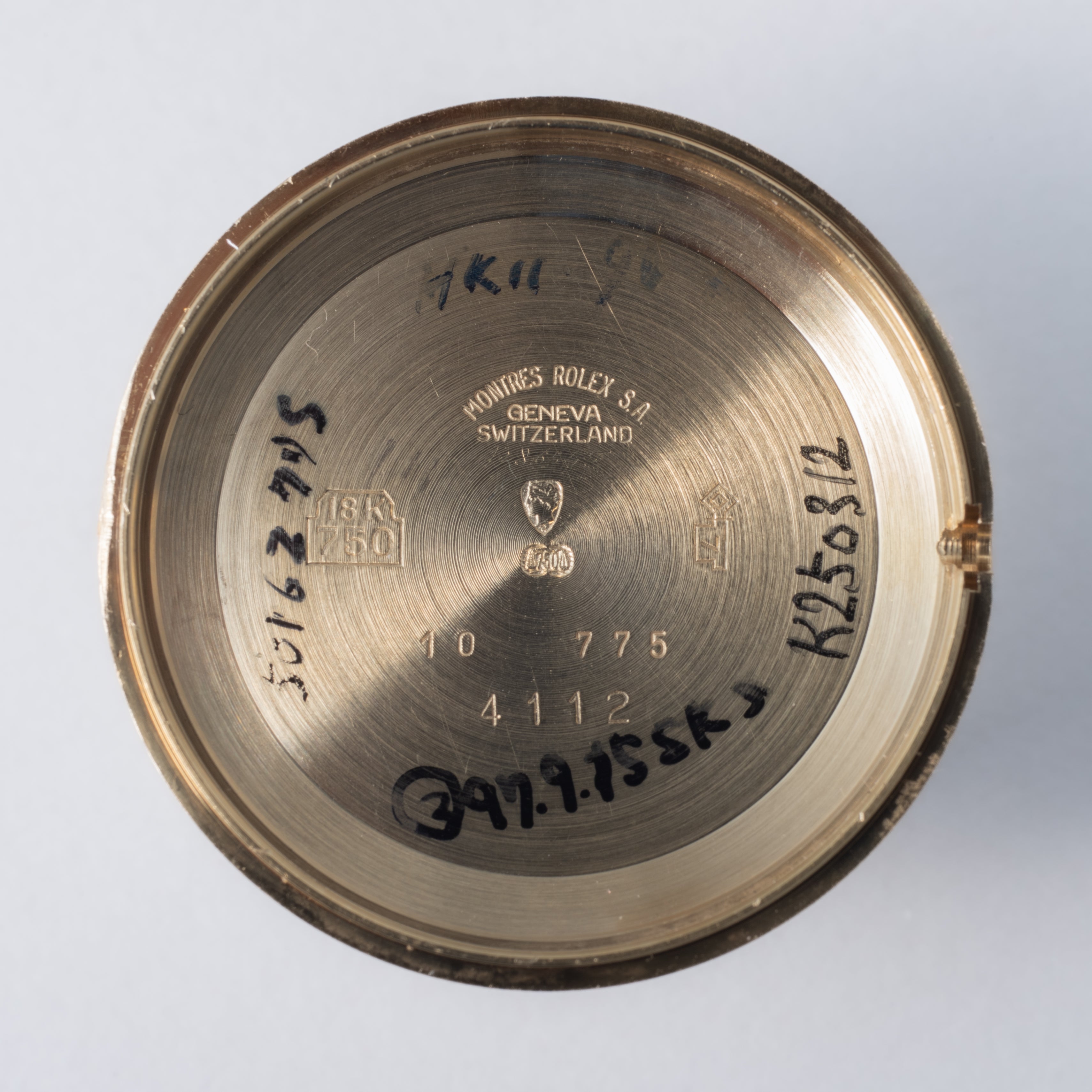 ロレックス チェリーニ 1975年製 Ref.5122 18金無垢ラウンドケース 純正金張り尾錠付き