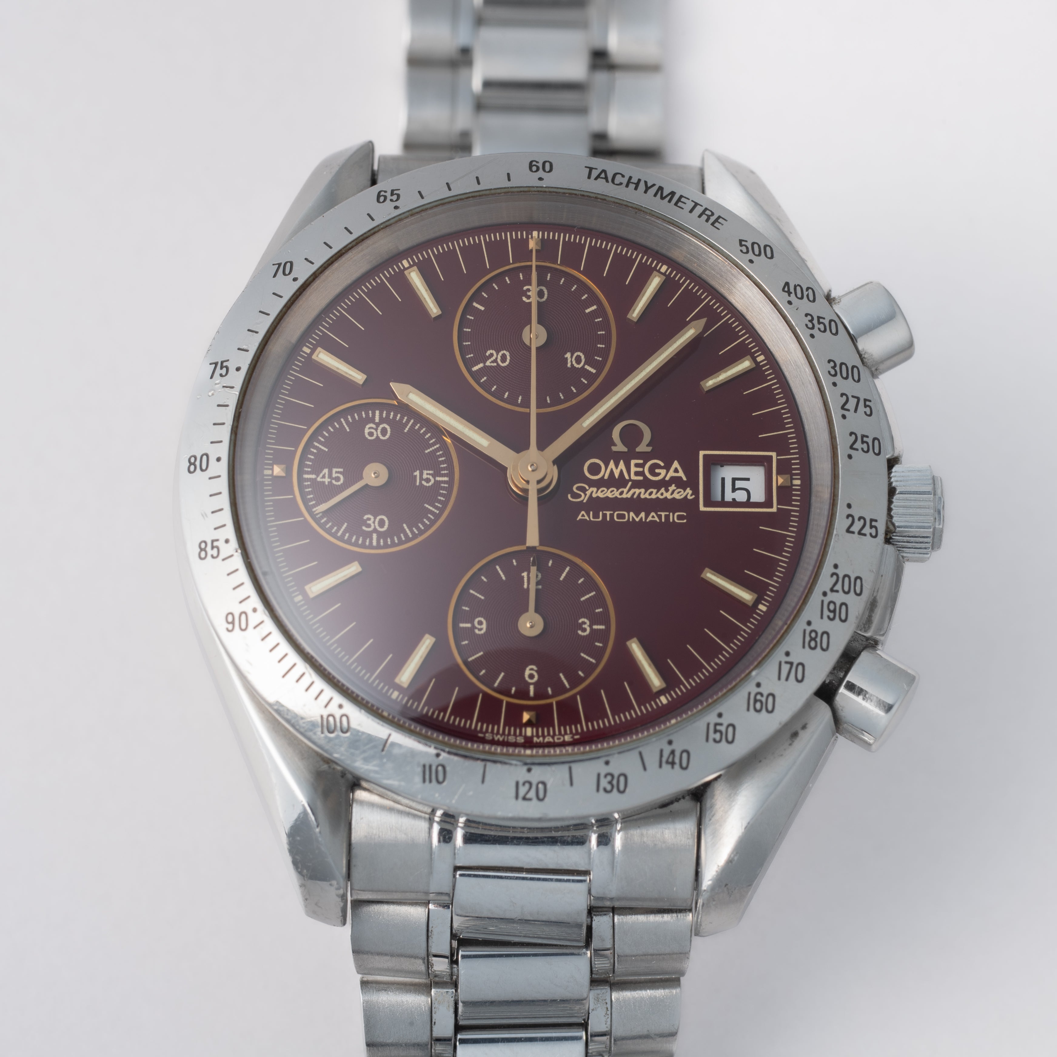 オメガ スピードマスター オートマチック 1995年製 Ref.175.0043 ボルドーダイヤル