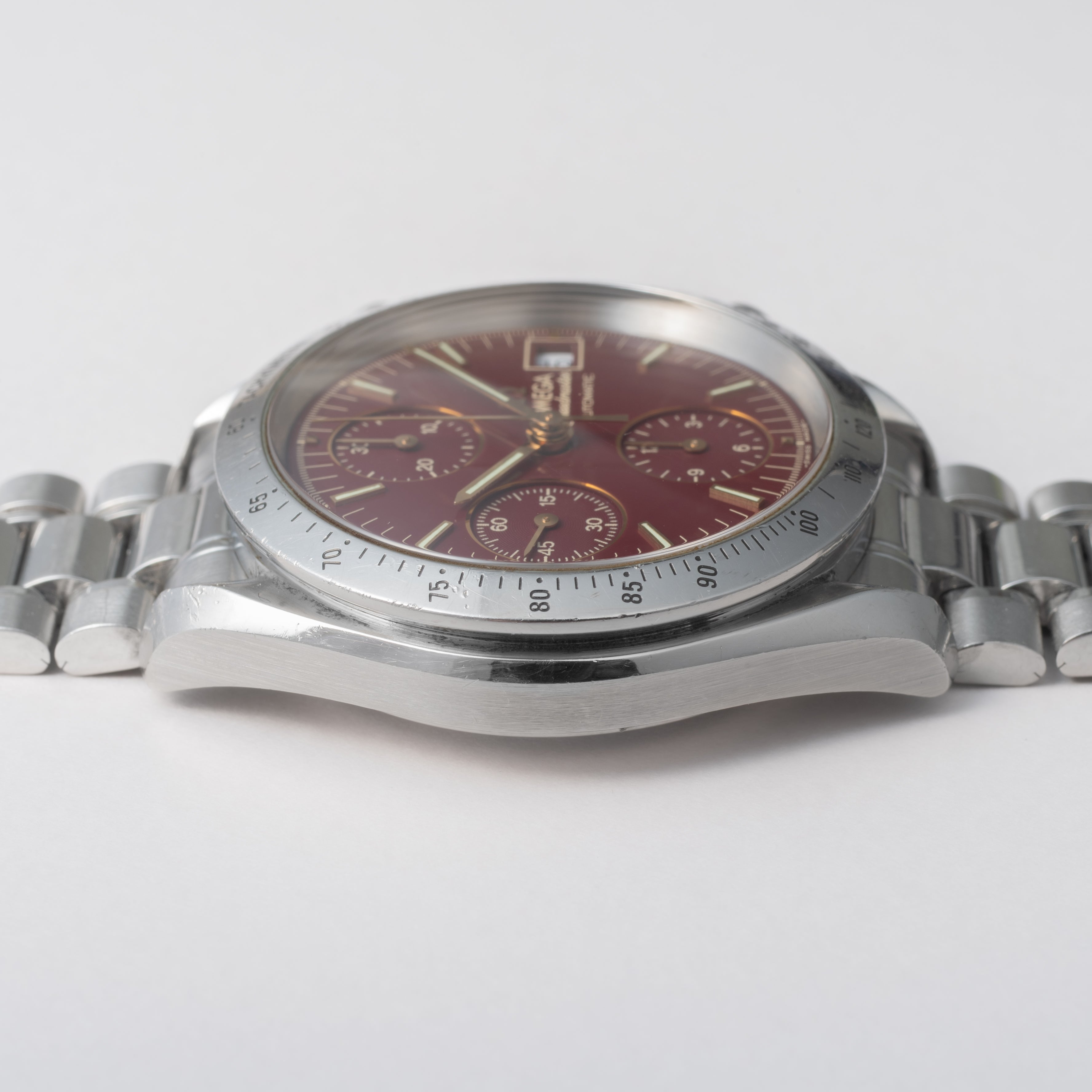 オメガ スピードマスター オートマチック 1995年製 Ref.175.0043 ボルドーダイヤル