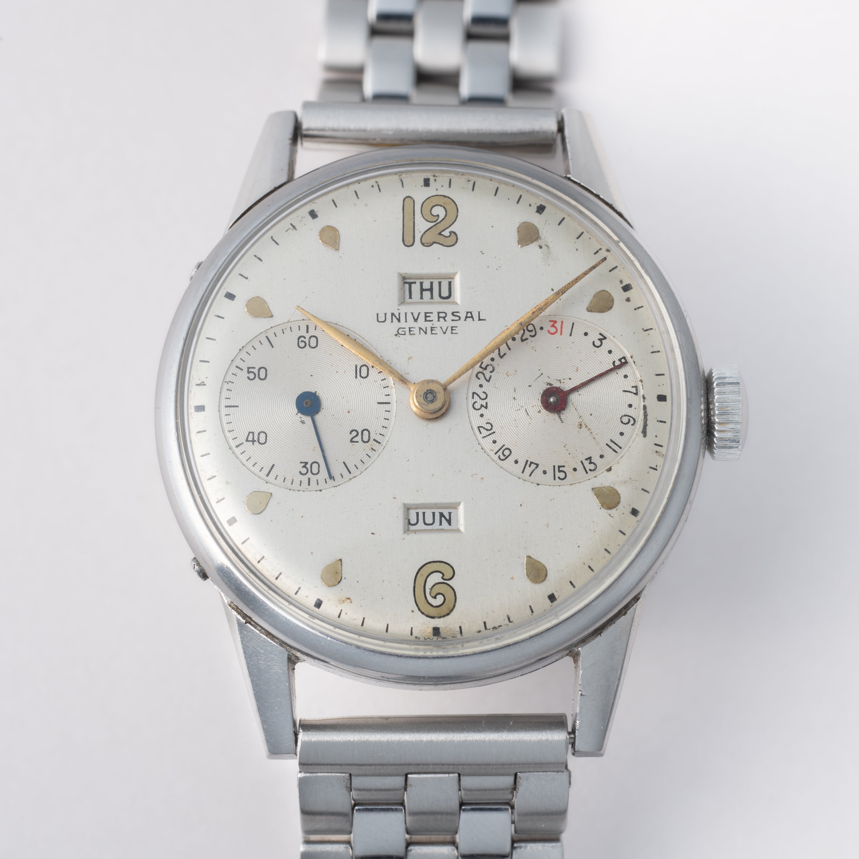 ユニバーサル・ジュネーブ トリプルカレンダー 1940年代製 手巻 Cal.291 オリジナルダイヤル