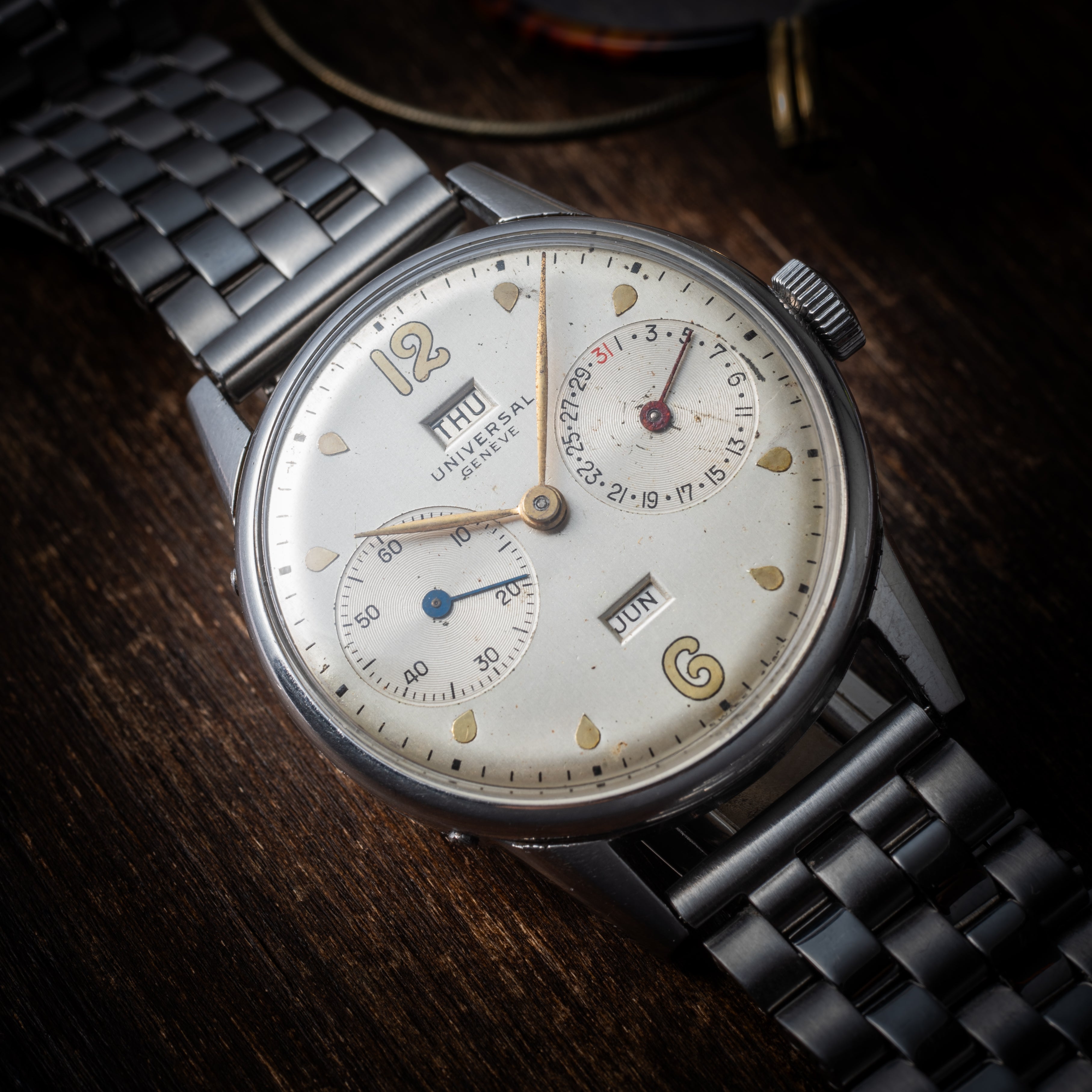 ユニバーサル・ジュネーブ トリプルカレンダー 1940年代製 手巻 Cal.291 オリジナルダイヤル