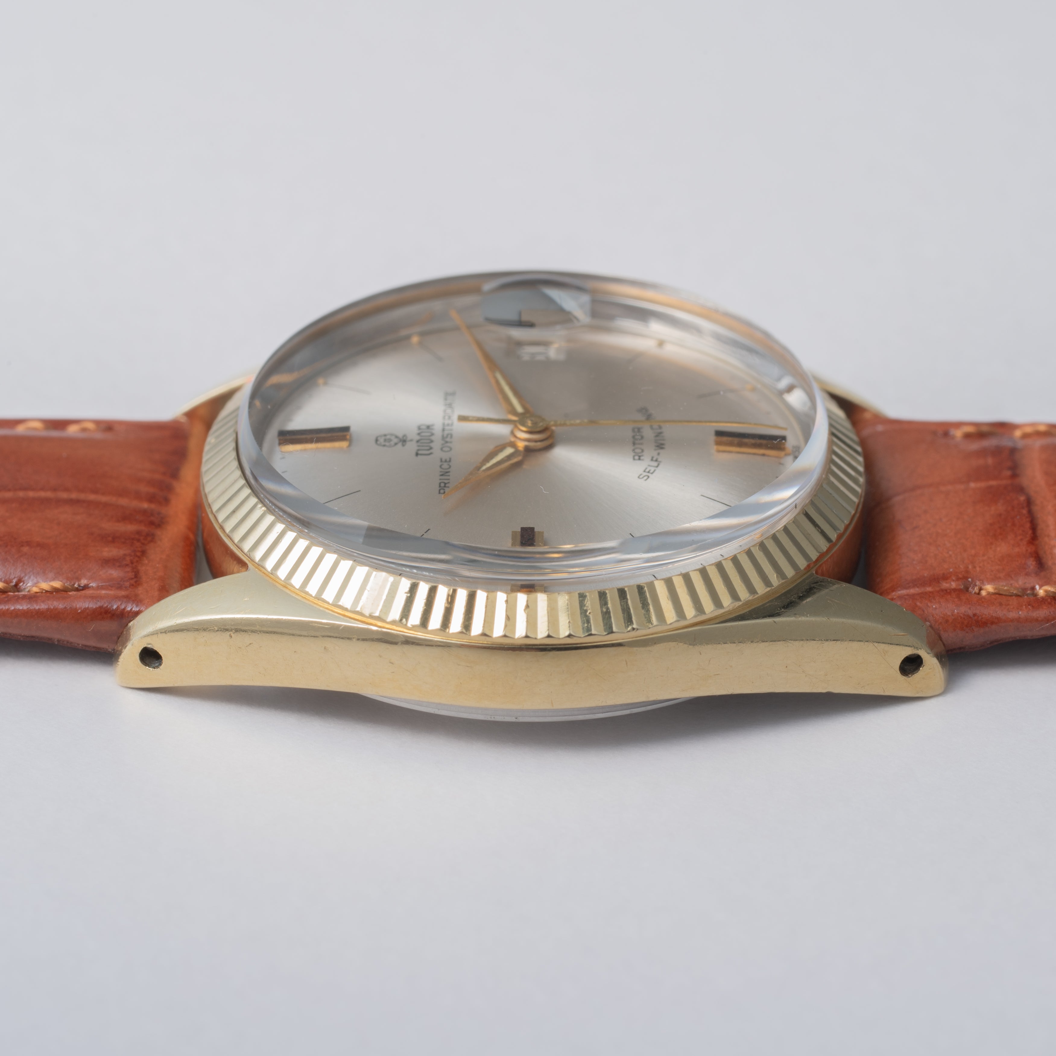 チューダー プリンスオイスターデイト 小バラ 金張り 1963年製 王冠リューズ 自動巻 フルーテッドベゼル