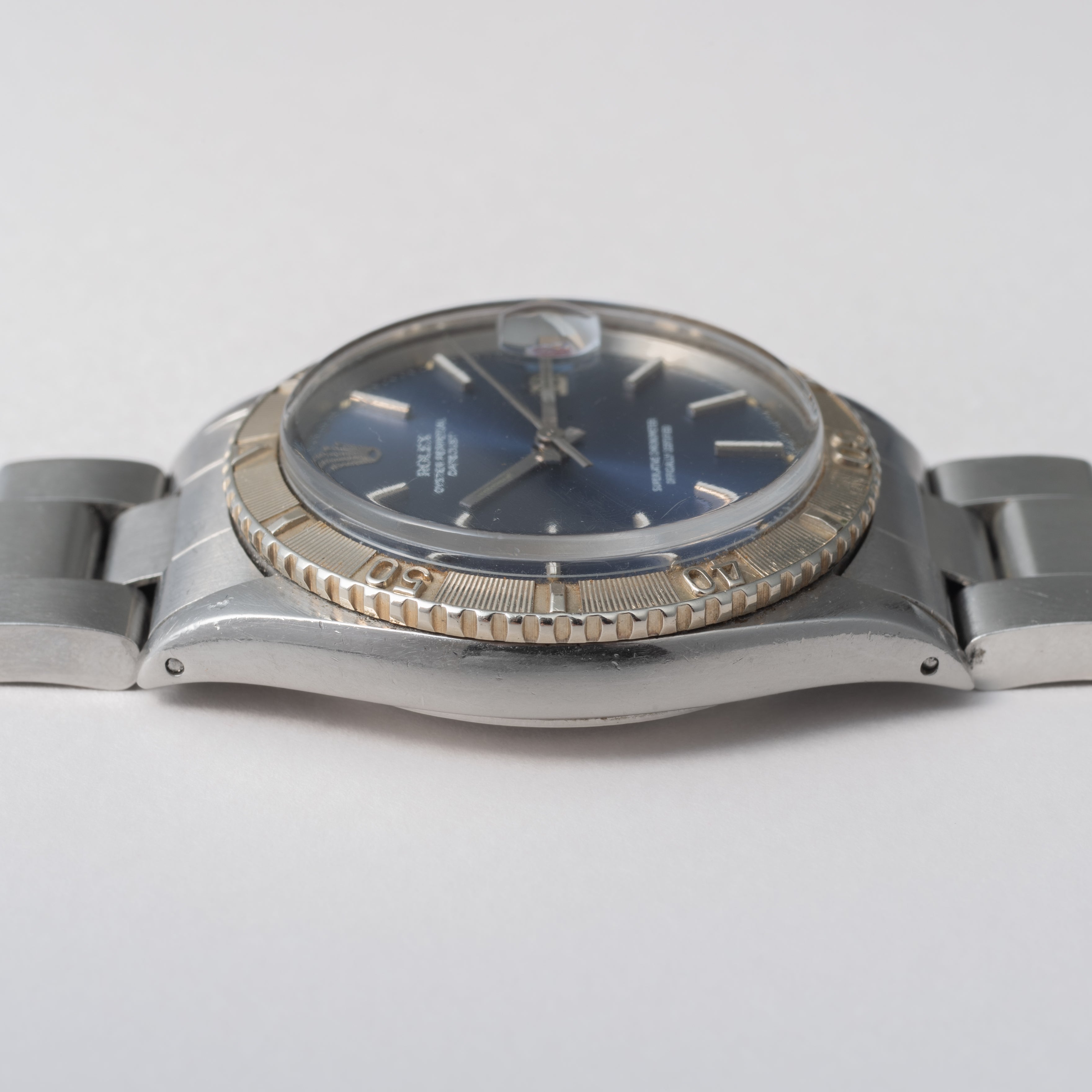 ロレックス サンダーバード Ref.1625 ブルーシグマダイヤル 1971年製 ホワイトゴールド回転ベゼル